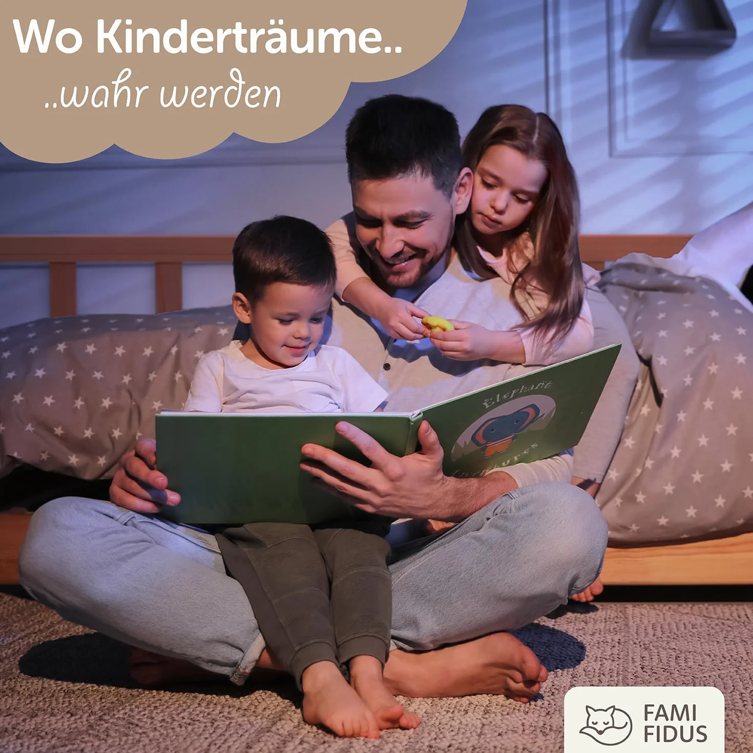 Famifidus Montessori łóżko podłogowe 90 x 200 cm, w zestawie zabezpieczenie przed wypadnięciem i stelażem | łóżko dziecięce dla chłopców i dziewczynek (naturalne, 90 x 200 cm)