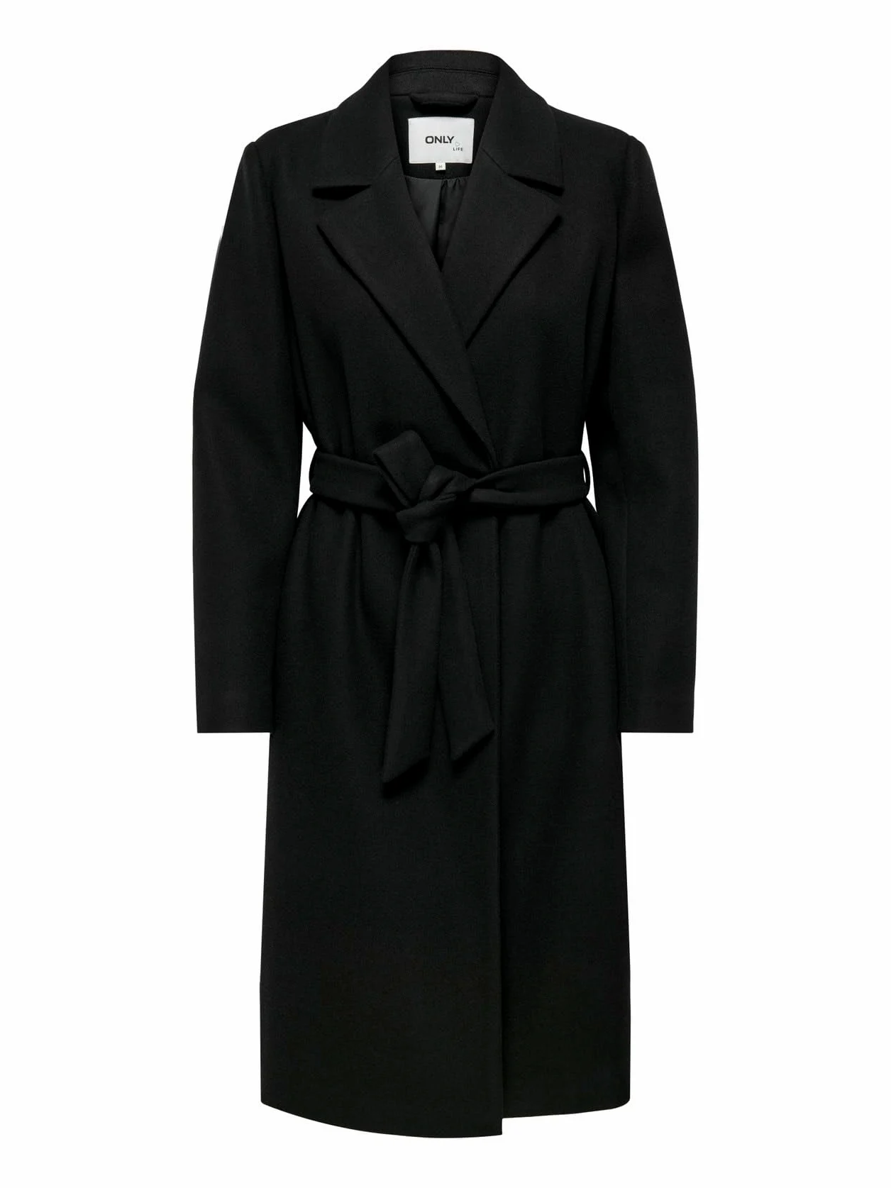 ONLY Onlalvilda Life Wrap Coat OTW płaszcz damski, czarny/szczegół: solidny., M