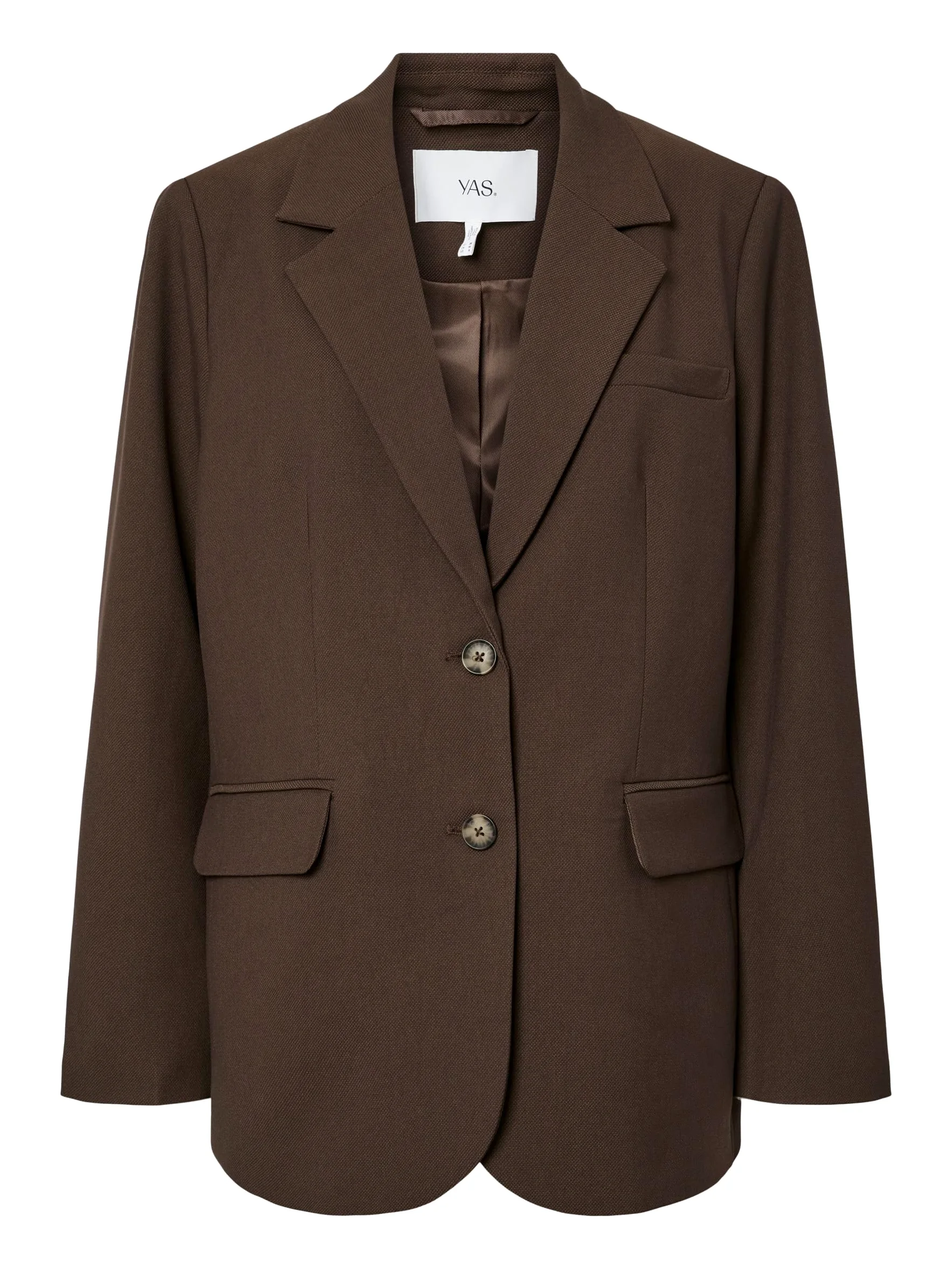 Y.A.S Yasreemaj Ls Blazer Noos, czekoladowobrązowy, 36