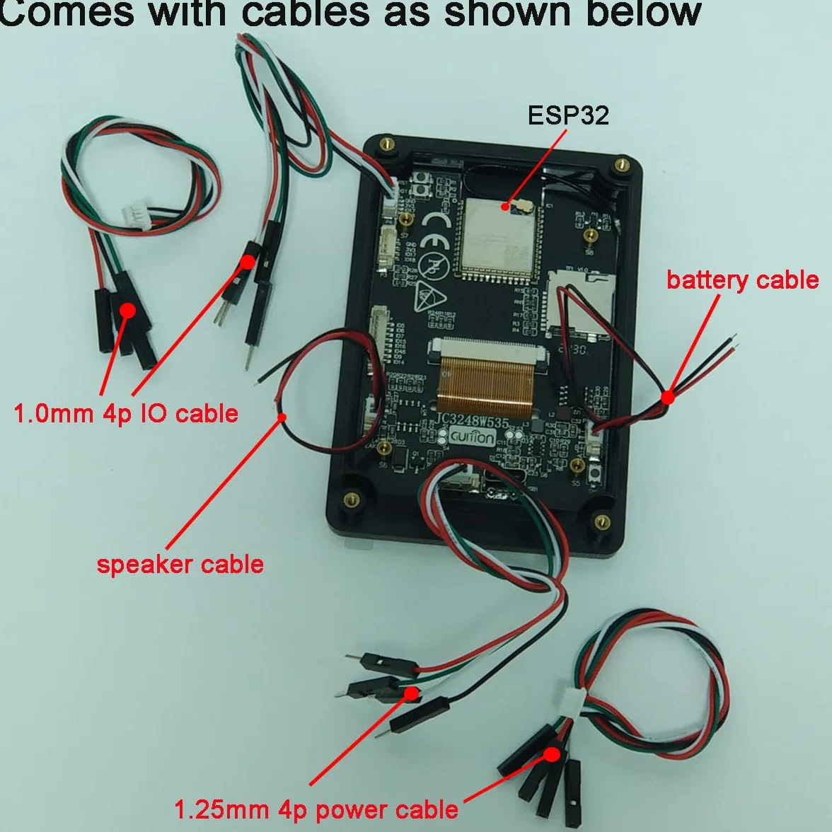 DIYmalls 3.5" ESP32-S3 IPS pojemnościowy ekran dotykowy JC3248W535C moduł TFT LCD 320x480 obsługa odtwarzania muzyki wideo zegar pogoda