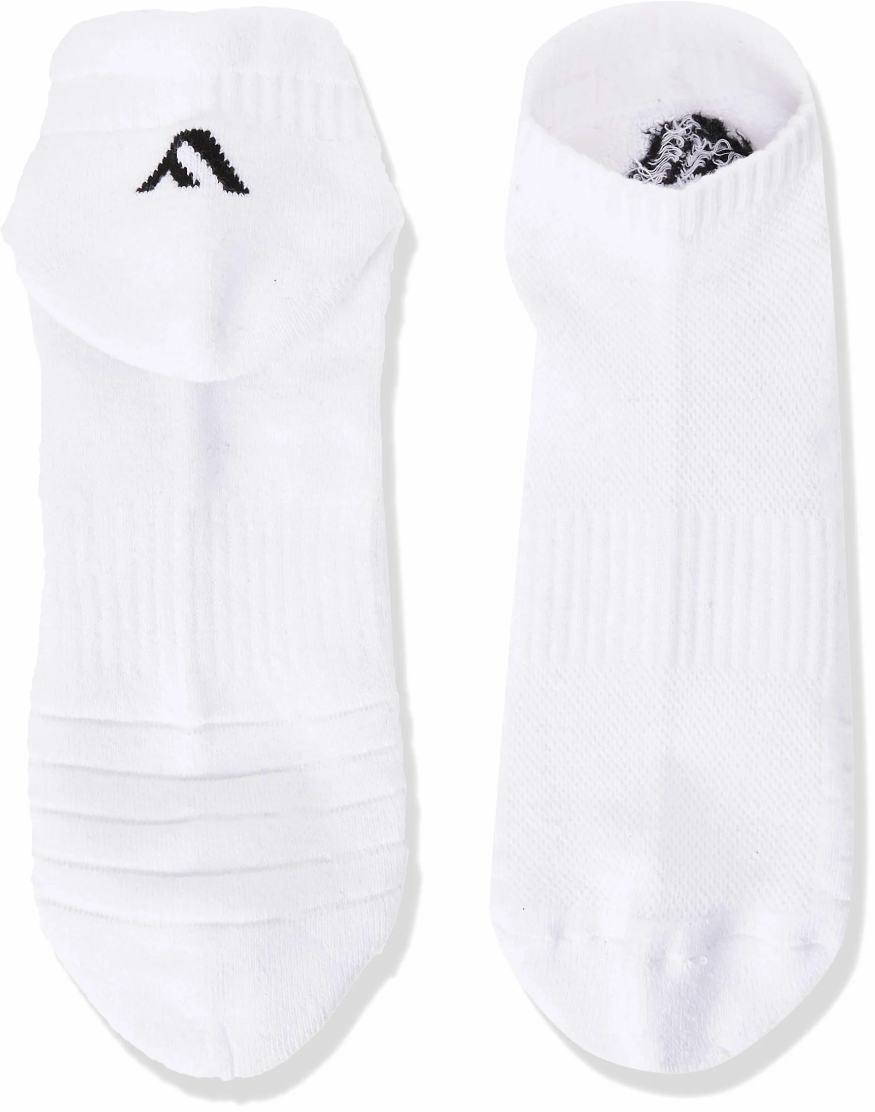 FM London (8 par wyściełanych skarpet do sneakersów unisex – skarpety sportowe dla mężczyzn i kobiet, z wysokim, ochronnym paskiem na pięcie, aby uniknąć pęcherzy, biały, 39-42 EU