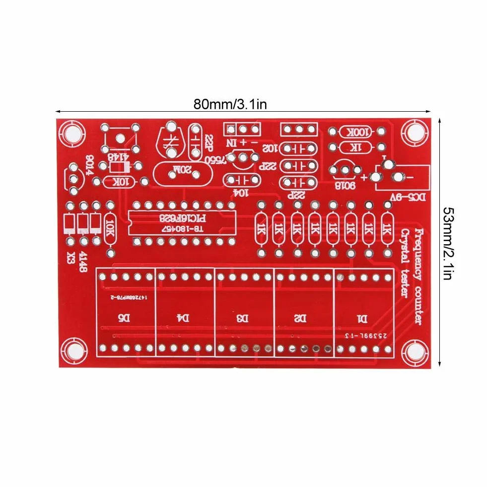 Zestaw wskaźników częstotliwości DIY 1 Hz-50 MHz kryształowy oscylator zestaw tester z 5-cyfrowym wyświetlaczem tuby