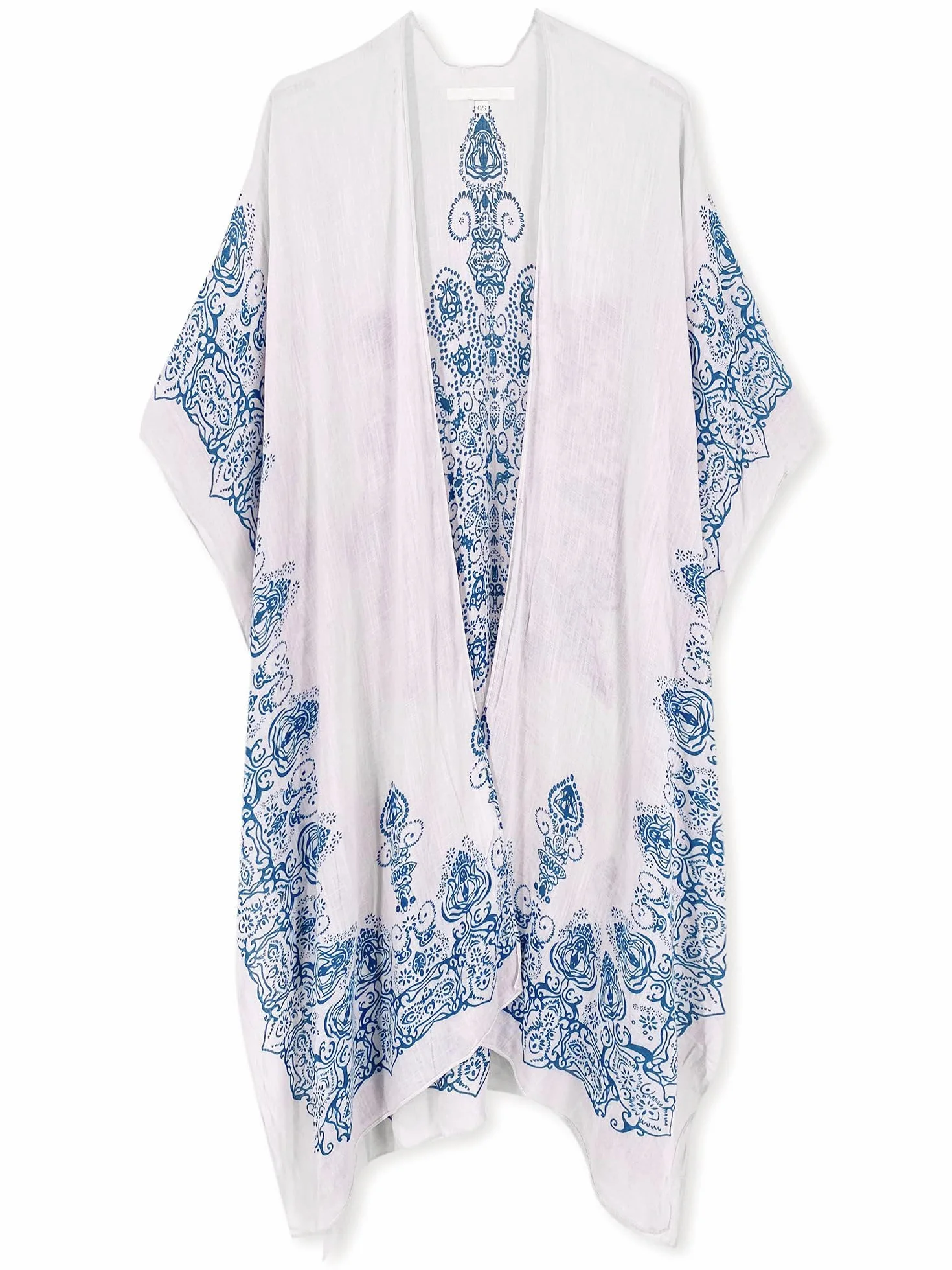 breezy lane Damski strój kąpielowy okrycie kimono kardigan strój kąpielowy strój plażowy boho kwiatowy nadruk odzież kurortowa