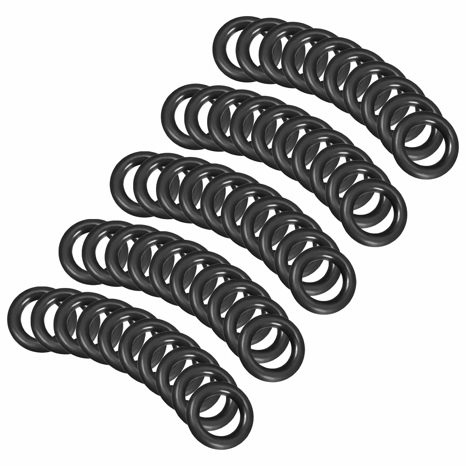 QUARKZMAN 50 sztuk kauczuku nitrylowego o-ringi, okrągłe podkładki 7,5 mm x 4,5 mm x 1,5 mm do kranu hydraulika, uszczelki, połączenia, czarne