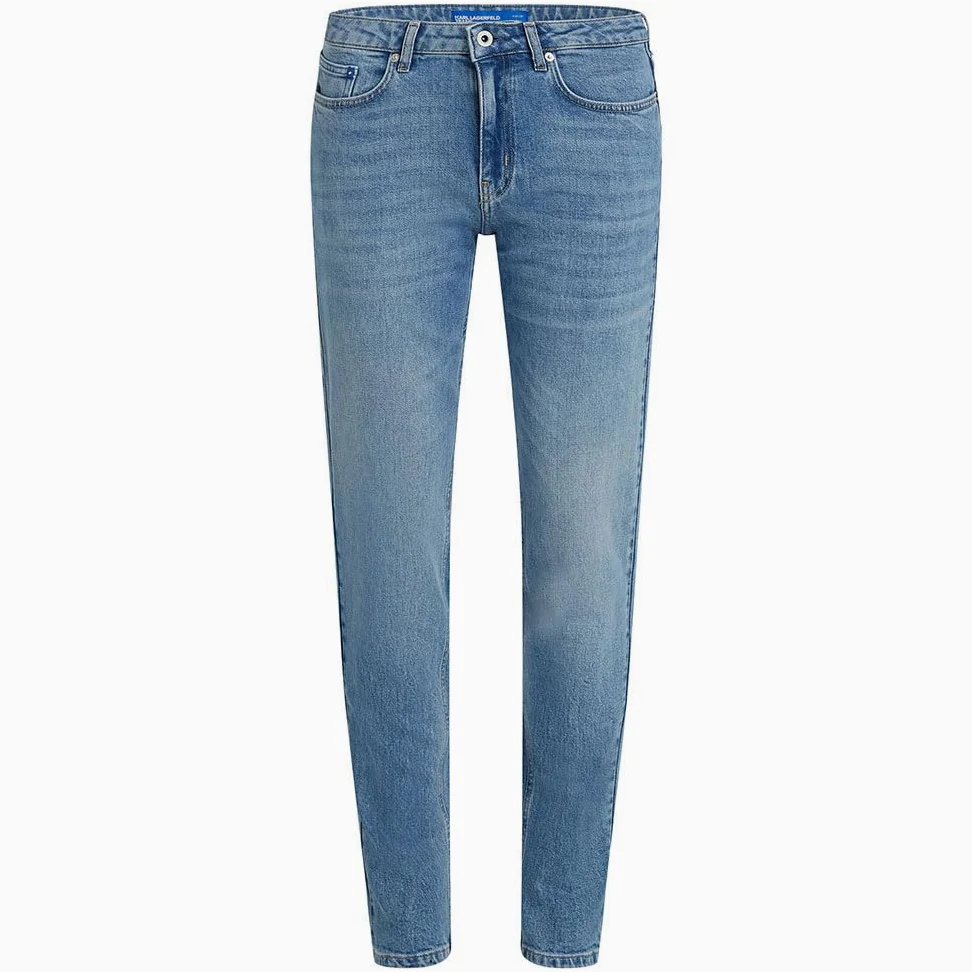 Karl Lagerfeld Jeans, Damskie, Średni Stan, Wąskie Spodnie Denim, Wąska Nogawka
