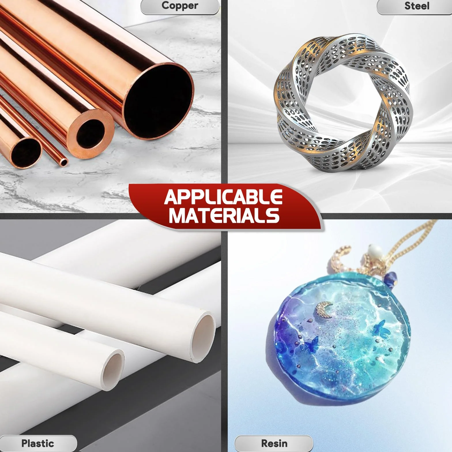 Narzędzie do gratowania z 12 dodatkowymi ostrzami HSS (stal) i 1 aluminiowym uchwytem – działa na metalu, tworzywie sztucznym, żywicowym, drukarce 3D, rurach PVC i miedzianych, gratowniku, usuwaniu