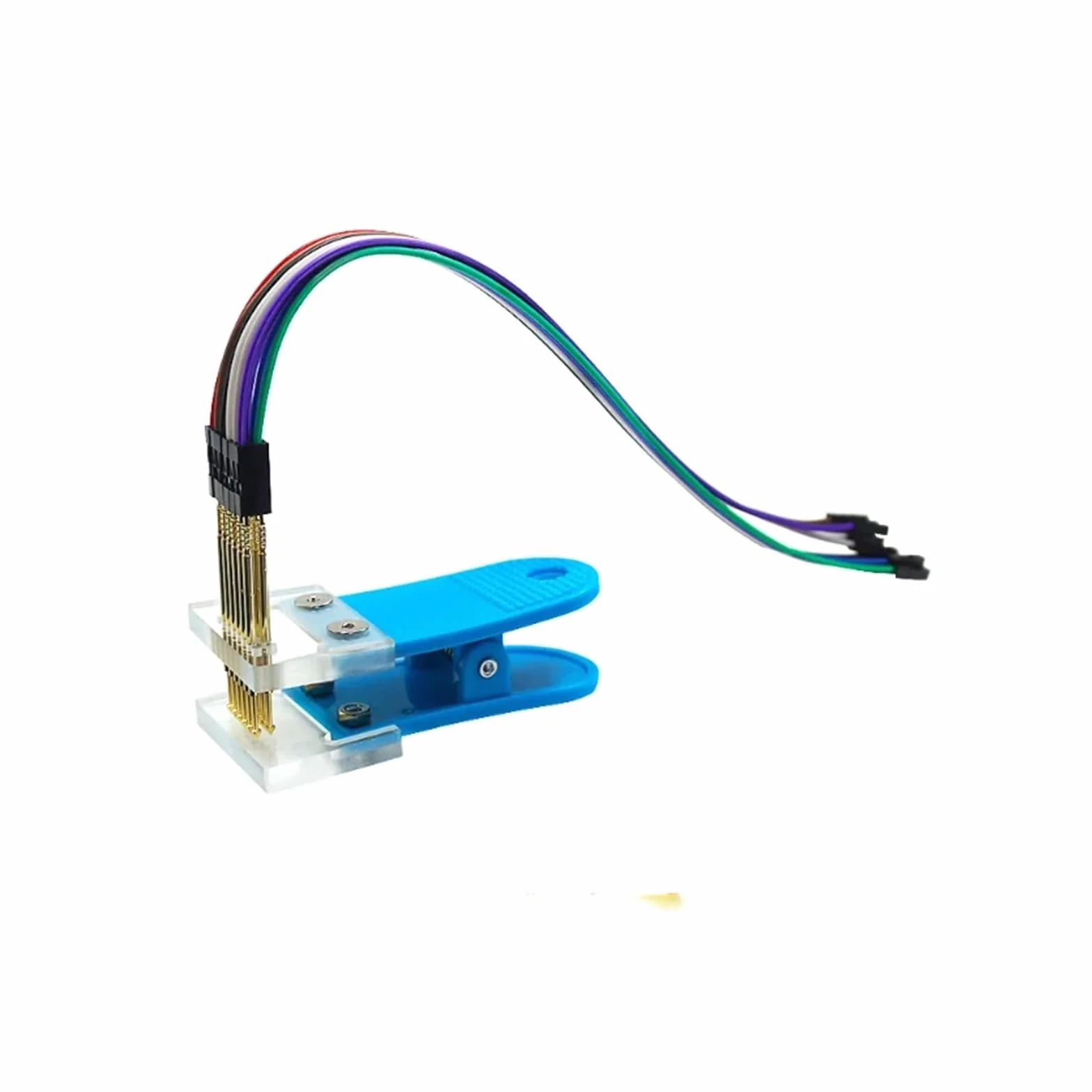 VNJUGF Pozłacane 3P 4P 5P 6P 7P 8P 9P 10P Narzędzie do zaciskania sondy PCB Program do pobrania Burn 2.54mm Pin Pitch Clamp Fixture wanglan(2.54mm 1x9Pin)