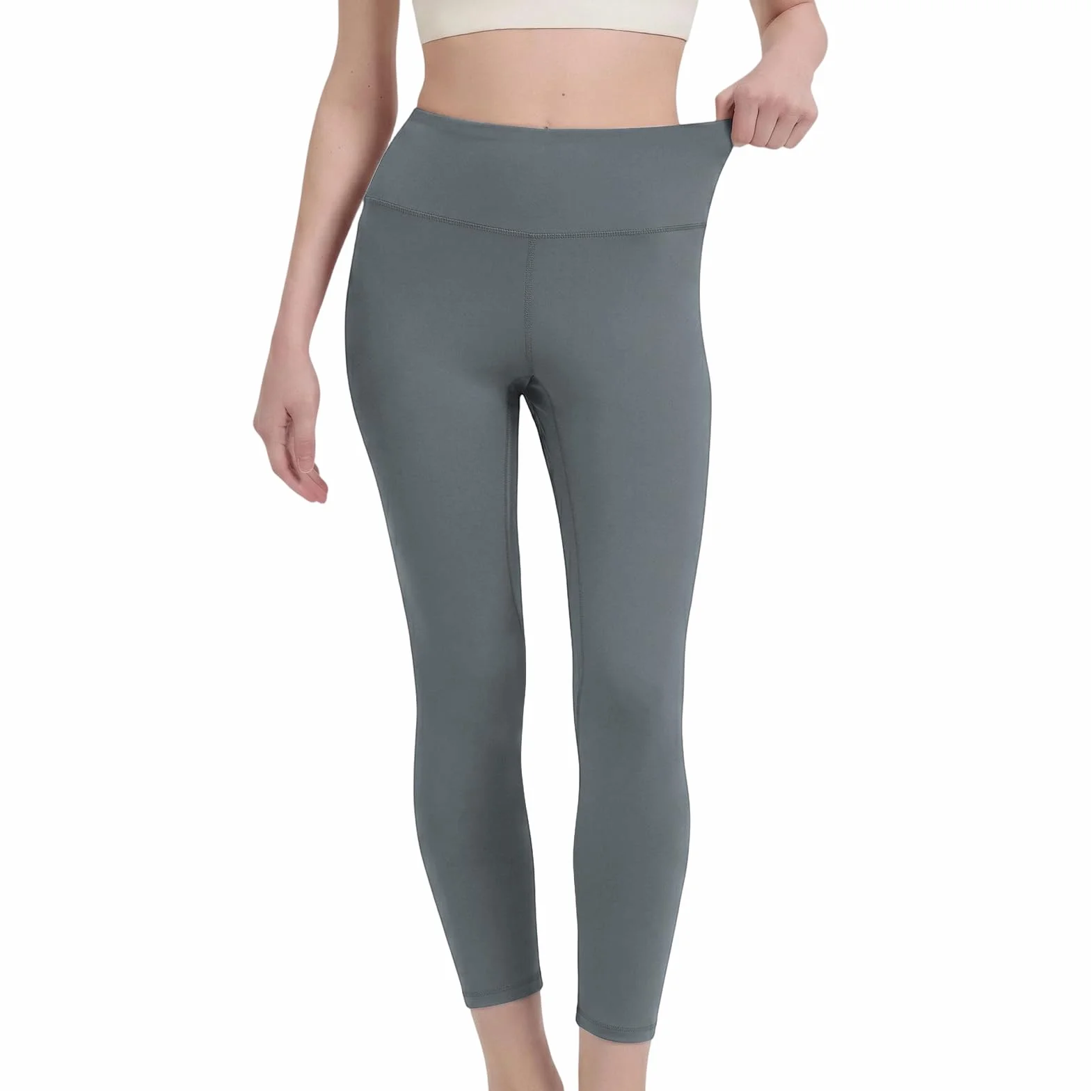 HYCOPROT Wysokie spodnie do jogi damskie miękkie jak masło elastyczne matowe kontrola brzucha legginsy rozciągliwe Creamlush skarpetki treningowe sportowe spodnie do biegania fitness siłownia moda na