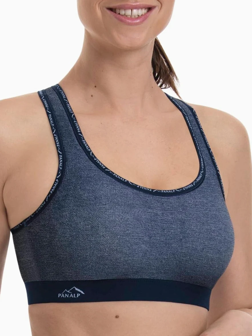 Anita - Pan Alp - damski biustonosz sportowy - Racerback, Jeans, 80D