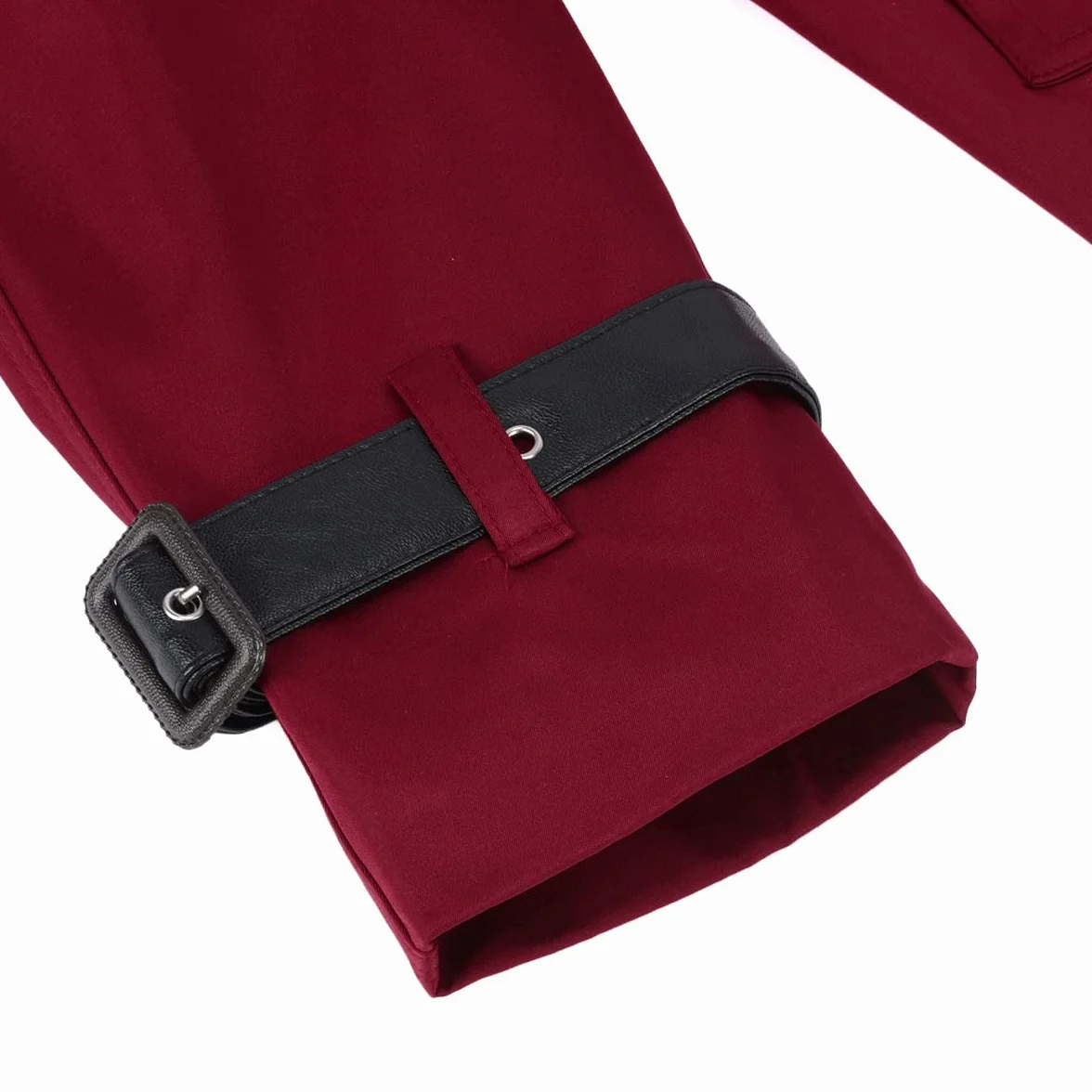 Męski trencz długi dwurzędowy slim fit płaszcz wojskowy trencz z paskiem