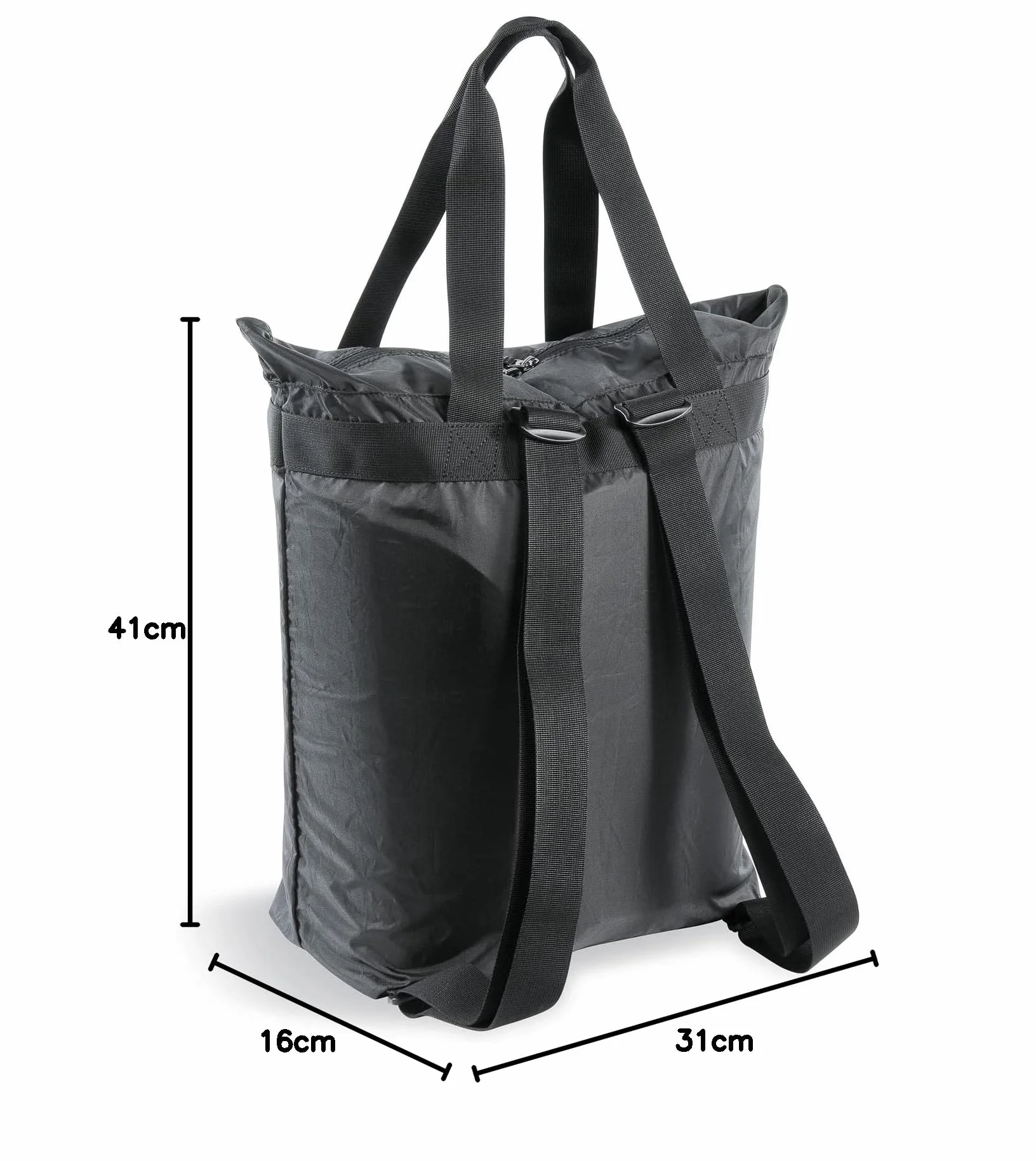 Tatonka Plecak Market Bag 22 l – lekka torba na zakupy z chowanymi szelkami i zamkiem błyskawicznym – 22 litry (czarna)