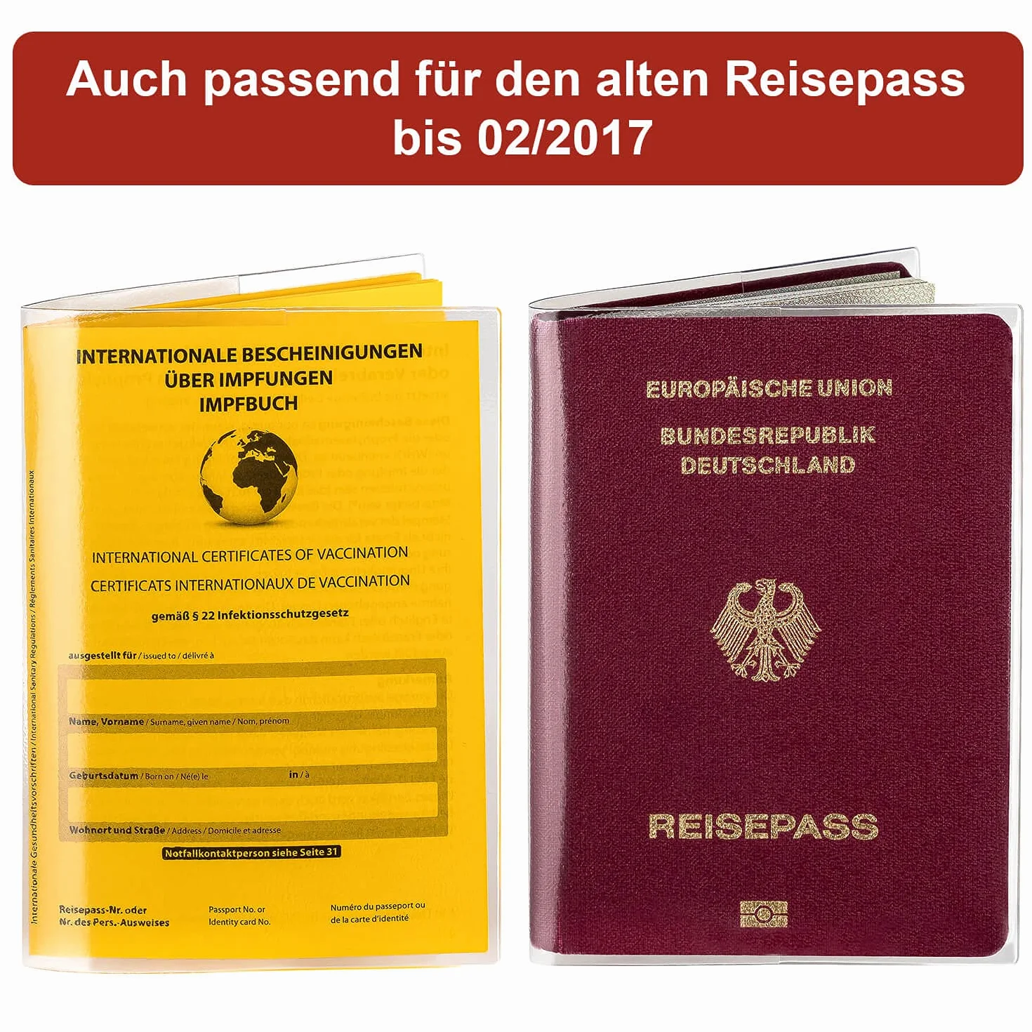 2 sztuki etui na kartę szczepień, odporne na rozdarcie, dla międzynarodowej karty szczepień