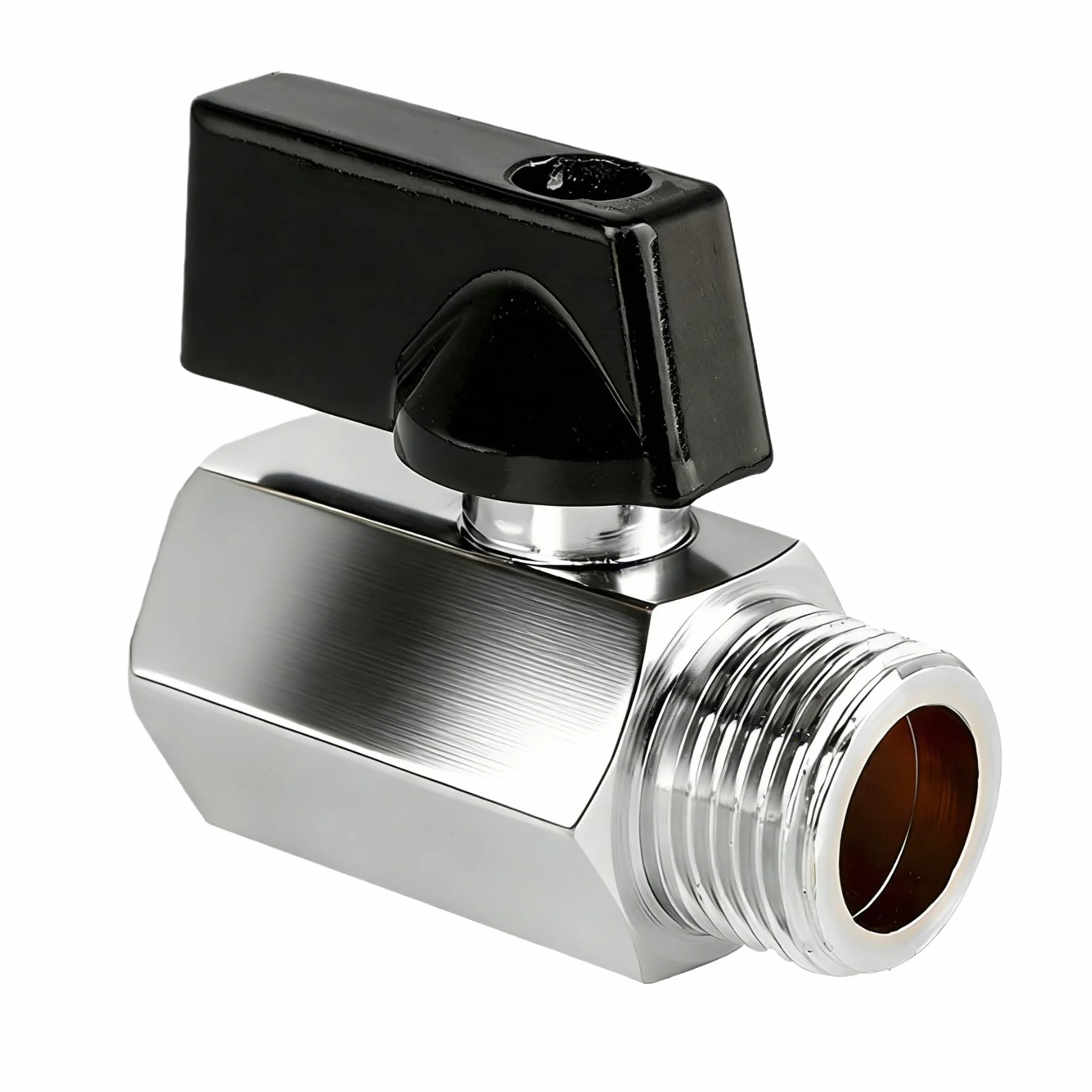 Mosiężny mini zawór kulowy 3/8" IG x 3/8" AG, mini zawór kulowy odcinający, chromowany zawór odcinający, gwint wewnętrzny 3/8 cala x gwint zewnętrzny G 3/8 cala, złączka gwintowana mosiężna złączki