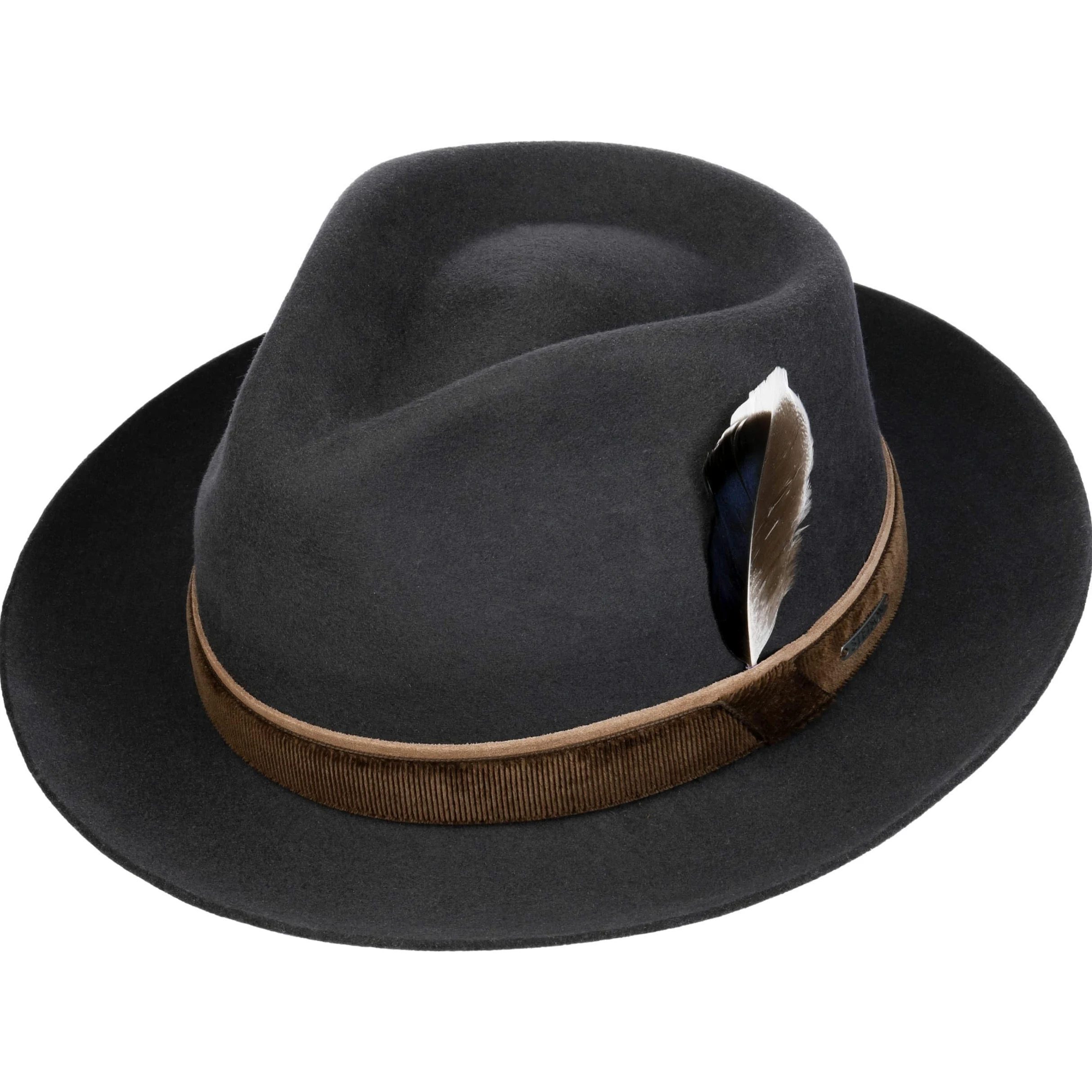 STETSON Pinehurst kapelusz fedora Bogart z filcu welnianego Asahi Guard Meski Jesien Zima