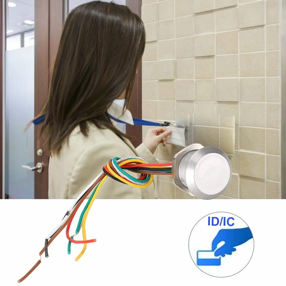 Sutinna Czytnik RFID, mini kontroler RFID Zintegrowany wodoodporny czytnik kontroli dostępu Wiegand26/34 interfejs dla 125 Khz (karta ID EM)/13,56 MHz (HID IC Card) (ID)