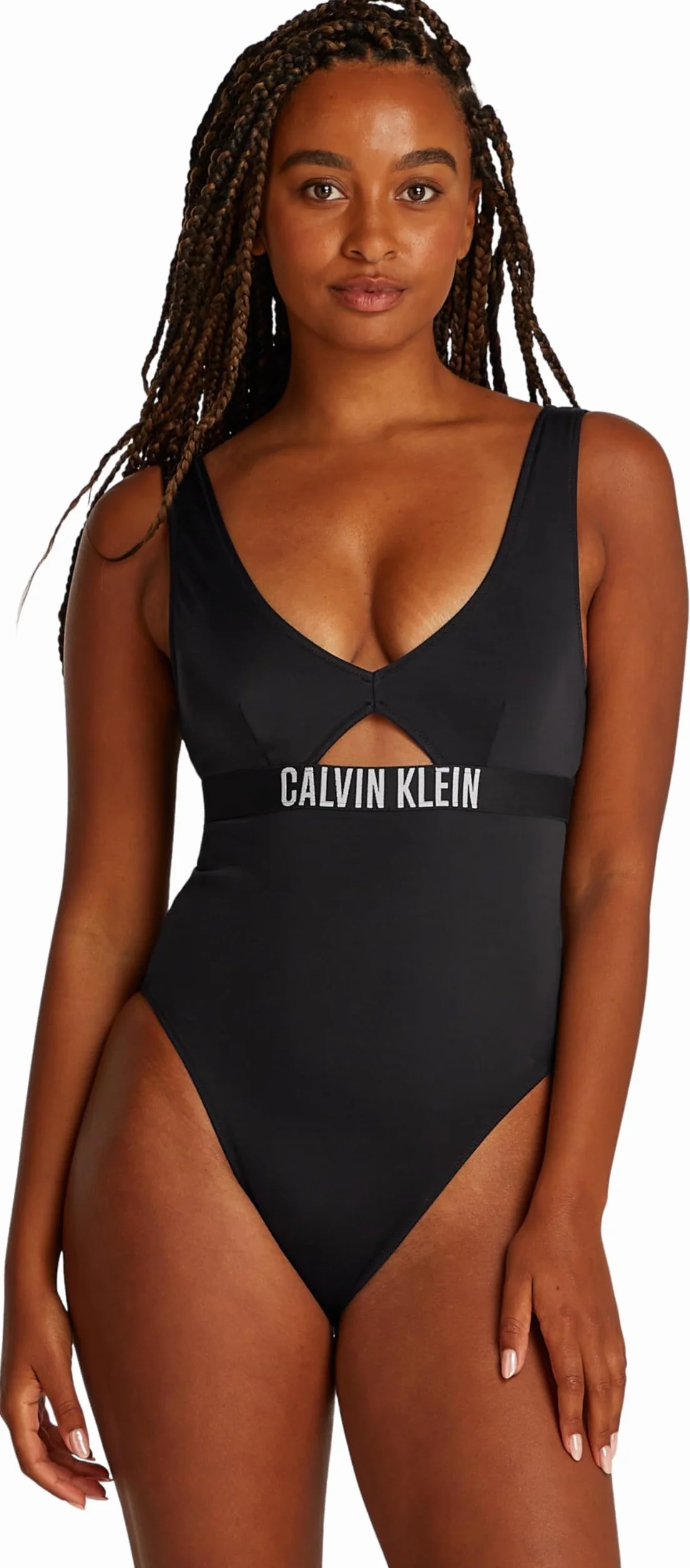 Calvin Klein Damski strój kąpielowy bez pleców Czarny L