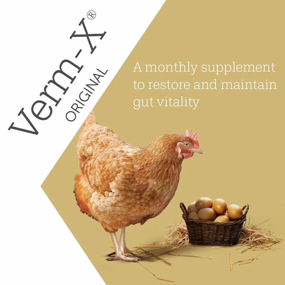 Verm-X Płyn do drobiu, 250 ml. Zamiast chemicznych kuracji dla kur, gęsi, kaczek itd. Naturalna kontrola wewnętrznych pasożytów o sprawdzonej recepturze Verm-X.