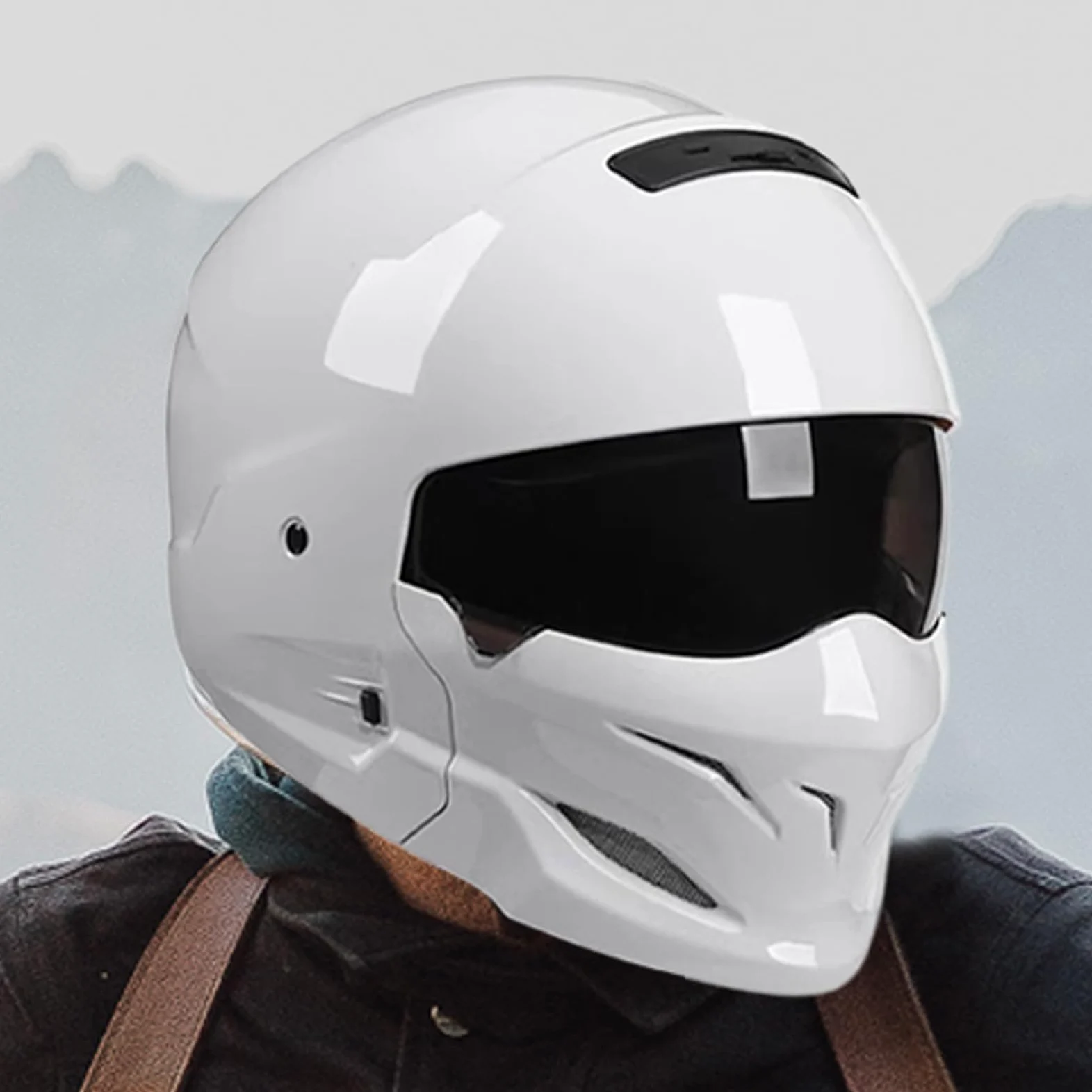Męskie czapki ochronne na motocykl, czapka ochronna do motocykli ulicznych - kask w stylu retro do wyścigów szosowych, dla dorosłych