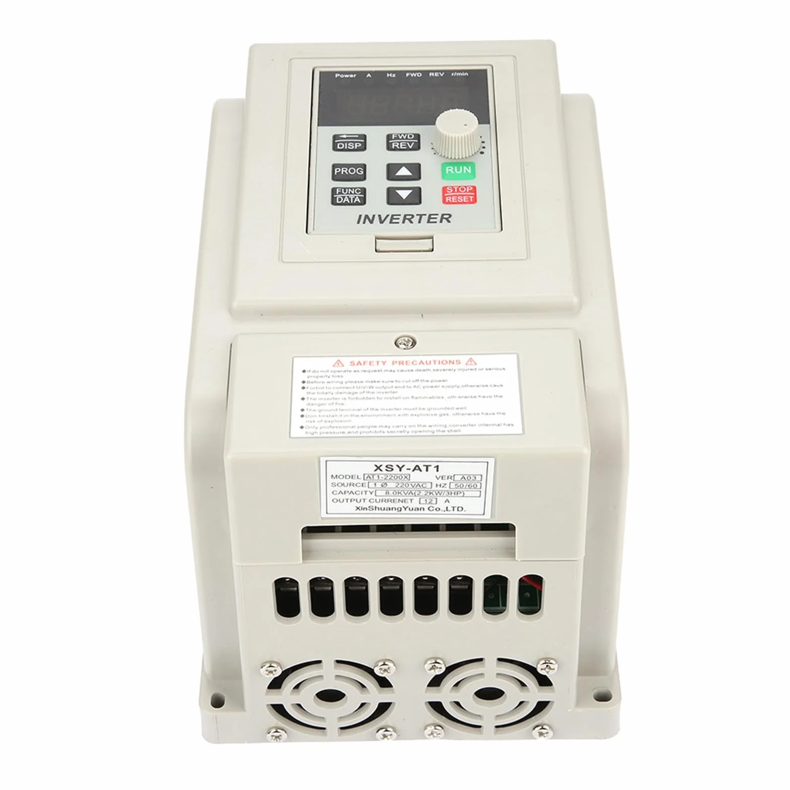 Jednofazowy przetwornik częstotliwości VOBOR 220 VAC, regulator prędkości VFD do trójfazowych silników AC 2,2 kW