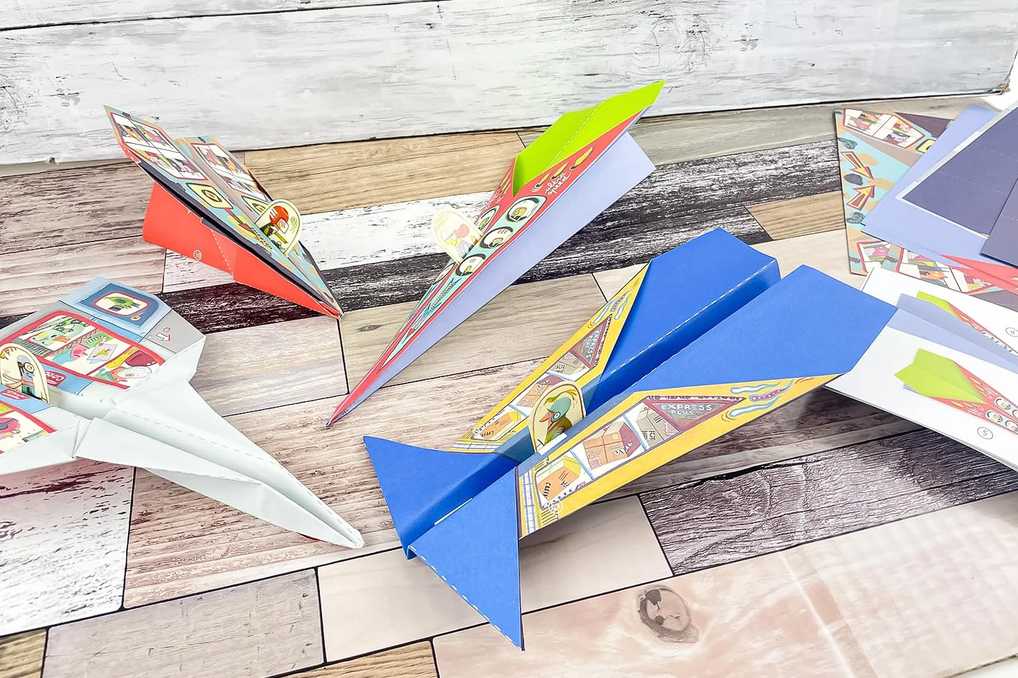 Djeco DJE - 079 DJ08760 Planes Origami samolot model samolotu z papieru, wielokolorowy