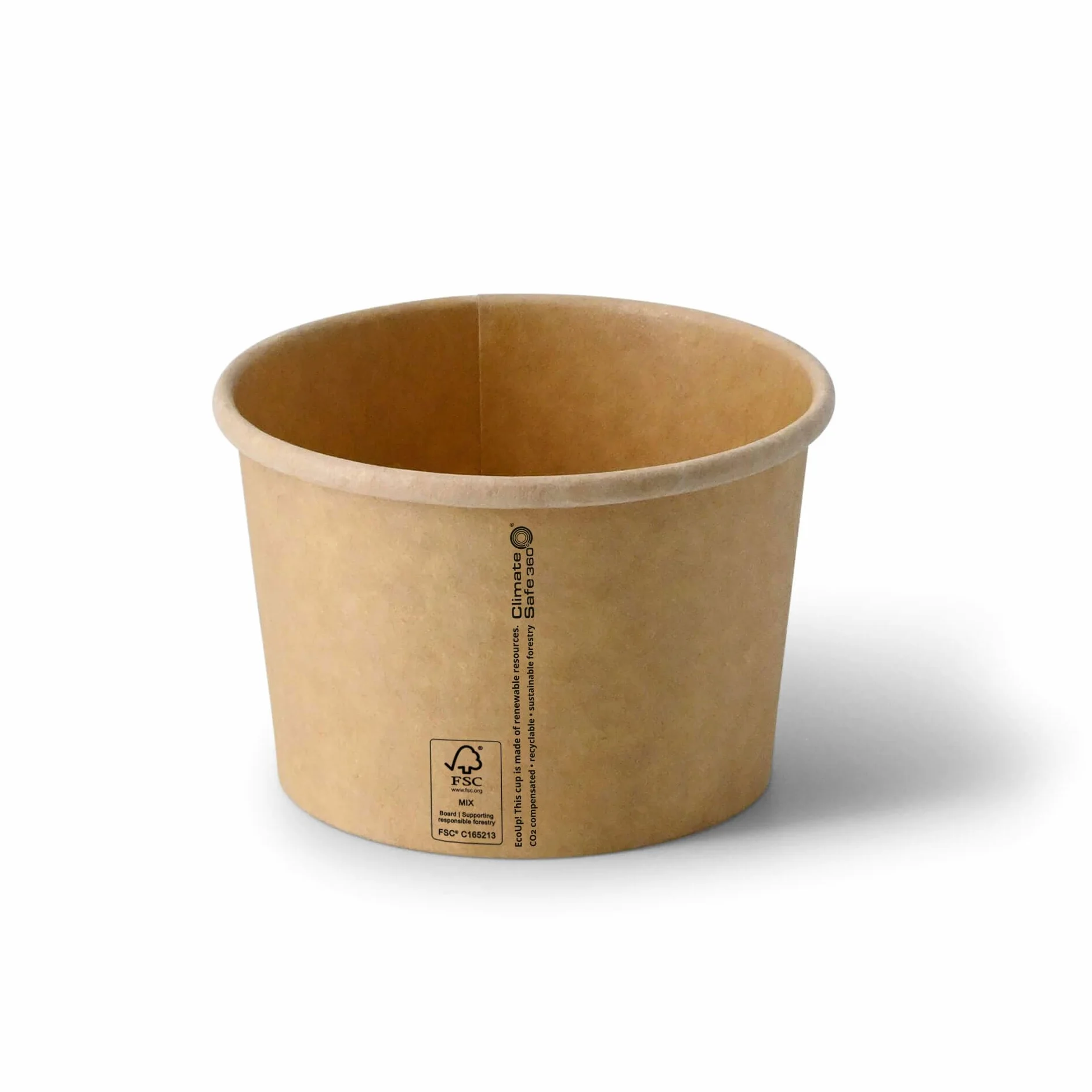 BIOZOYG Miska na zupę 25 sztuk 200 ml / 8 uncji Ø 90 mm, brązowa, miska z kartonu, kubek kraft, pojemnik na zupę, kubek na zupę, talerz na zupę, pudełko na makaron