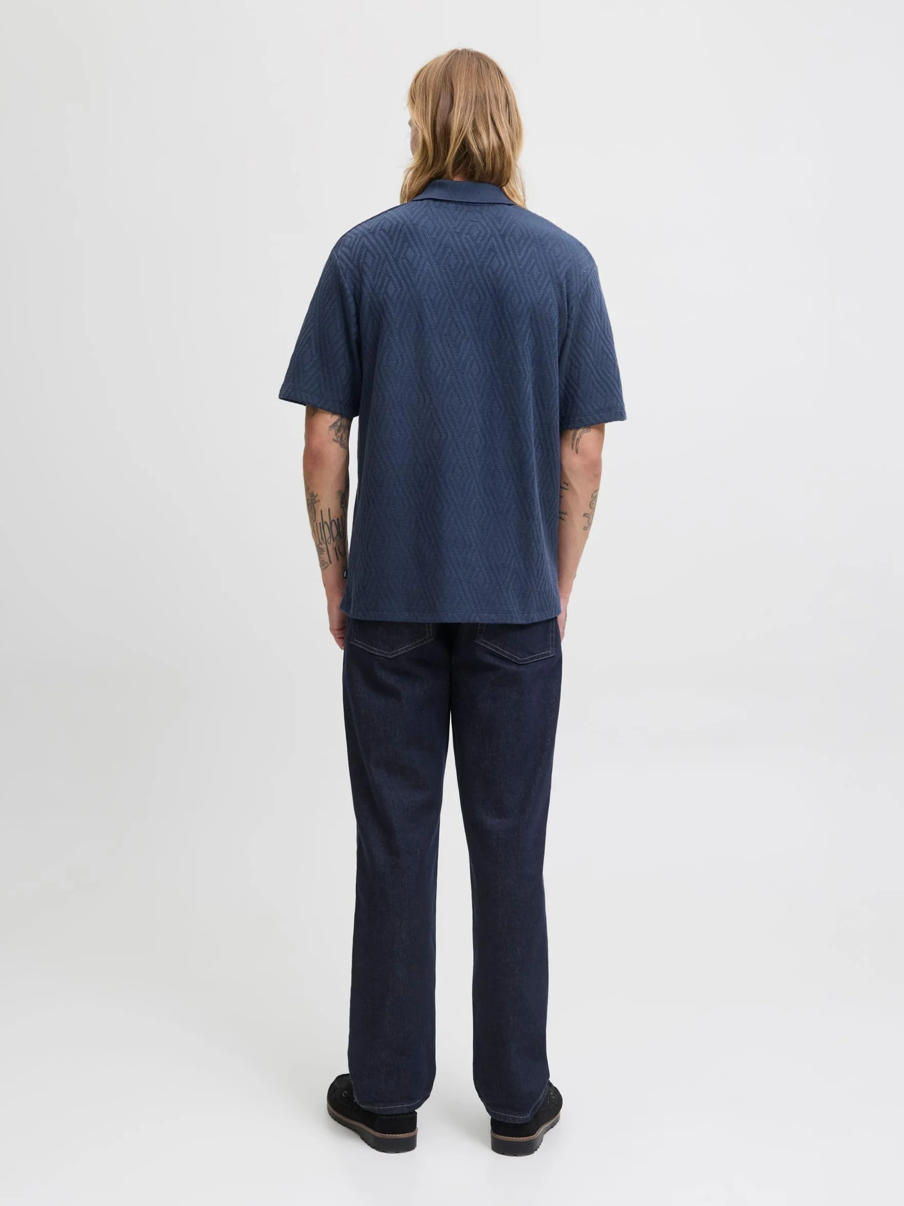 JACK & JONES Jprblanewtrent Ss Polo Sn, Black Iris, XXL
