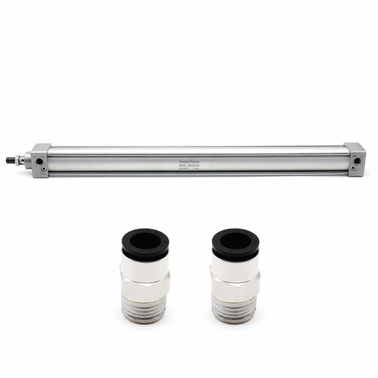 Heschen Cylinder standardowy pneumatyczny, SC 40-500, port PT1/4", otwór 40 mm, skok 500 mm, podwójne działanie