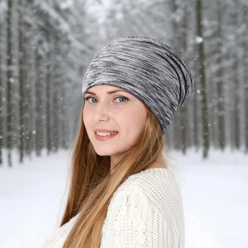 flintronic 2-pak czapka beanie, czapka z czaszką dla mężczyzn i kobiet, paski luźne czapki do domu, szkoły i biura oraz aktywności na świeżym powietrzu