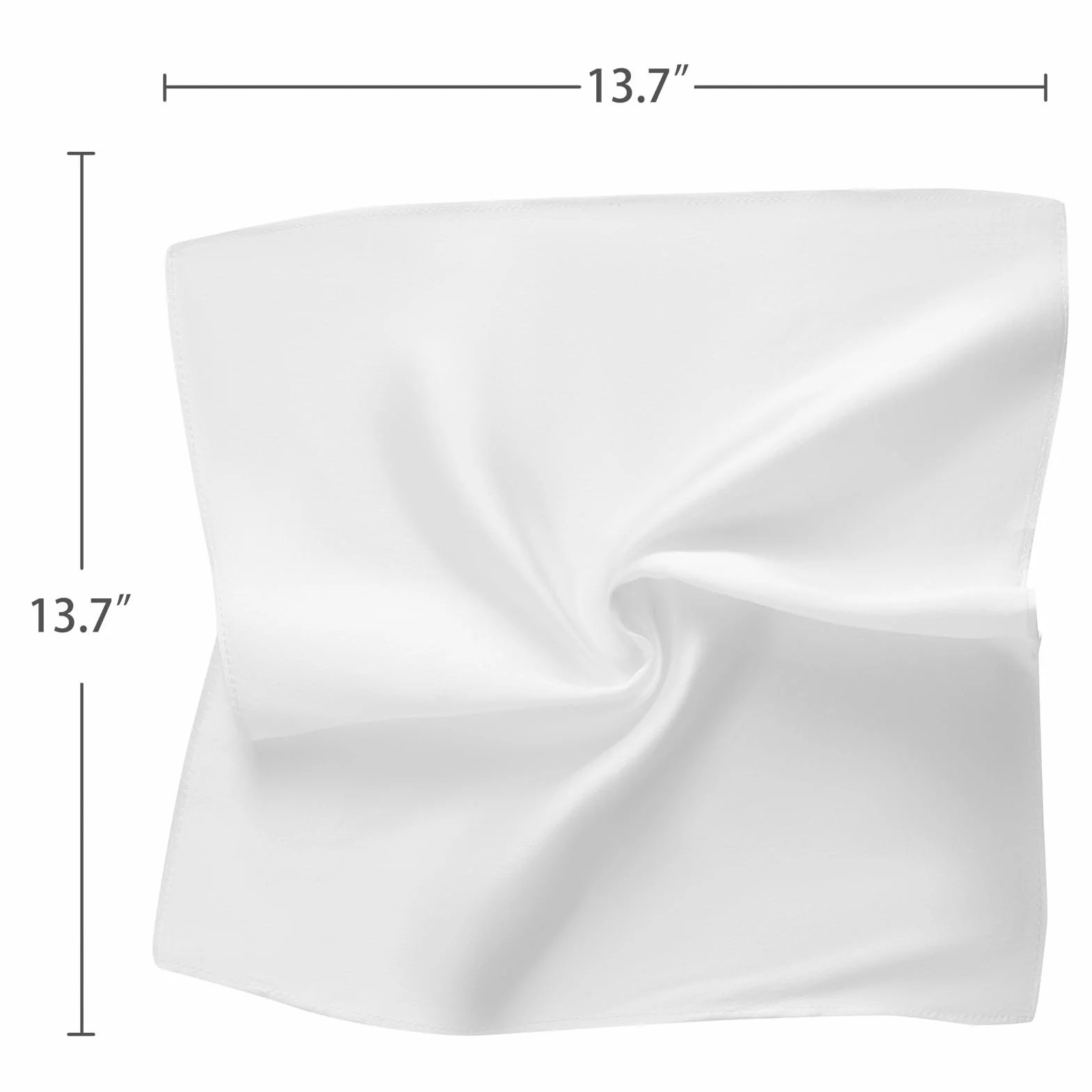 100% jedwabna chusteczka męska 34 x 34 cm eleganckie akcesoria ślubne, biała, 34*34cm