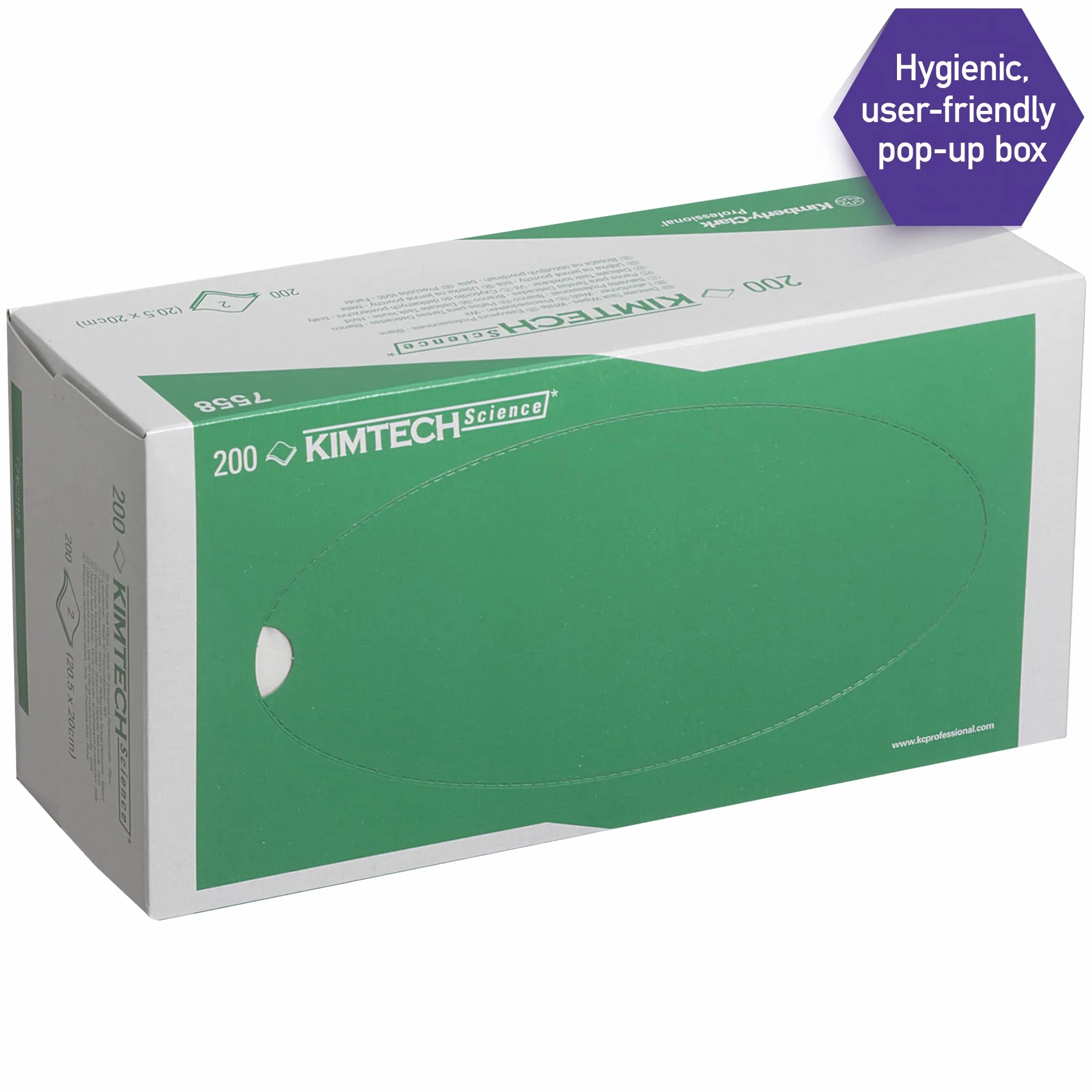 Ścierki Kimtech Science Precision 7558 — 15 kartony x 200 arkuszy, 2-warstwowe, białe