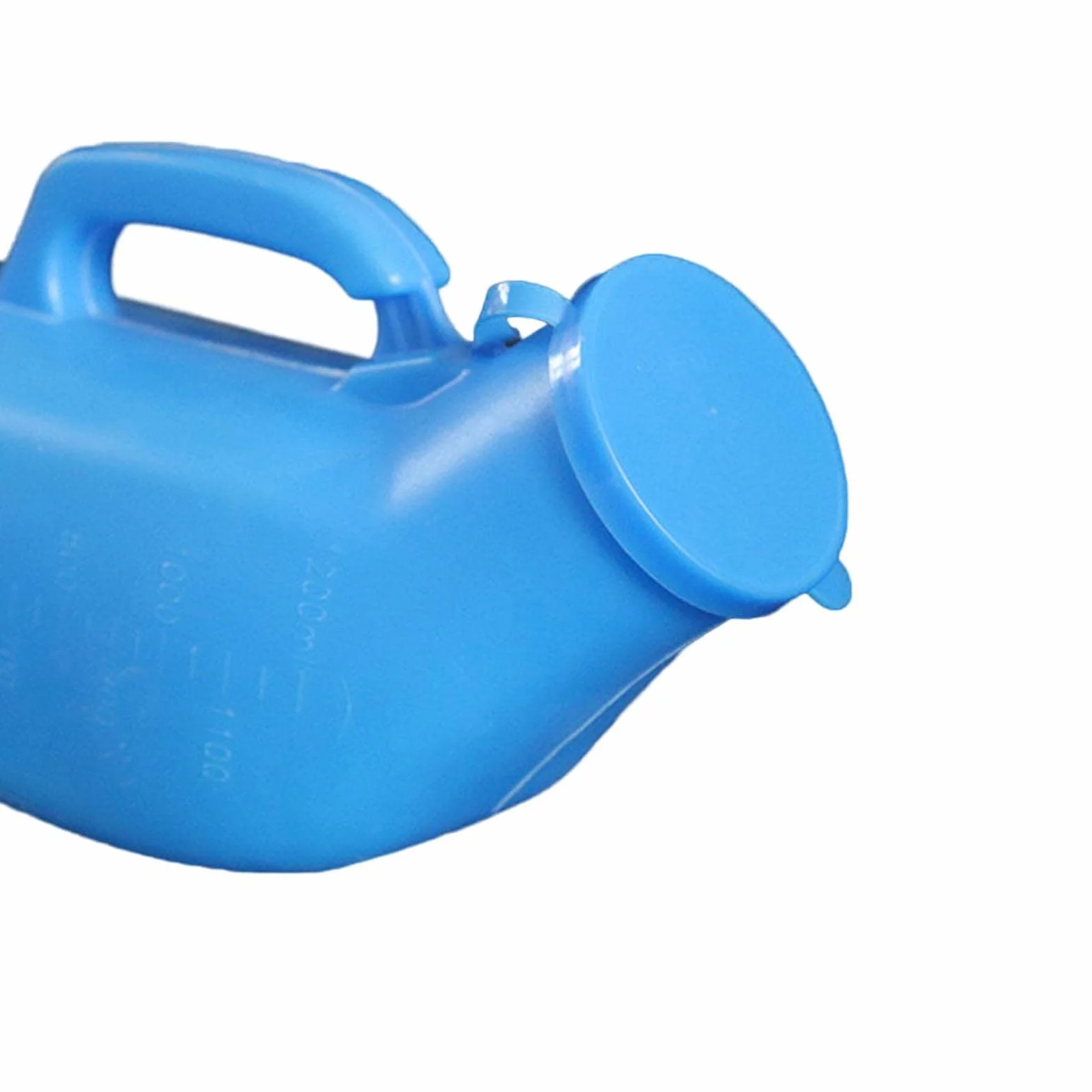Pisuar męski z uchwytem i pokrywką, 1200 ml, dla podróżników, niepełnosprawnych seniorów, niebieski