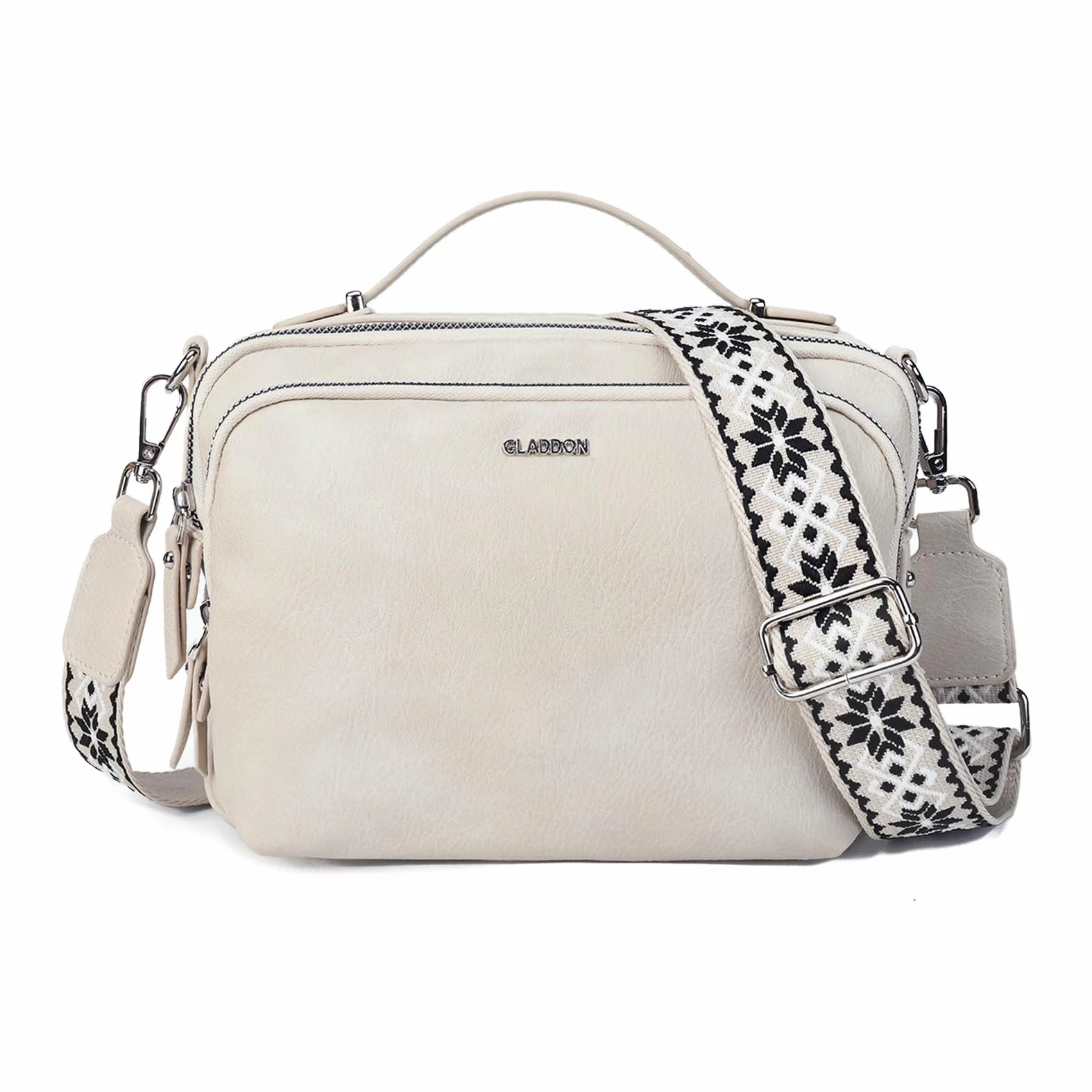 Gladdon Torba na ramię damska, torba na ramię z zamkiem błyskawicznym, torebka crossbody, mała, damska
