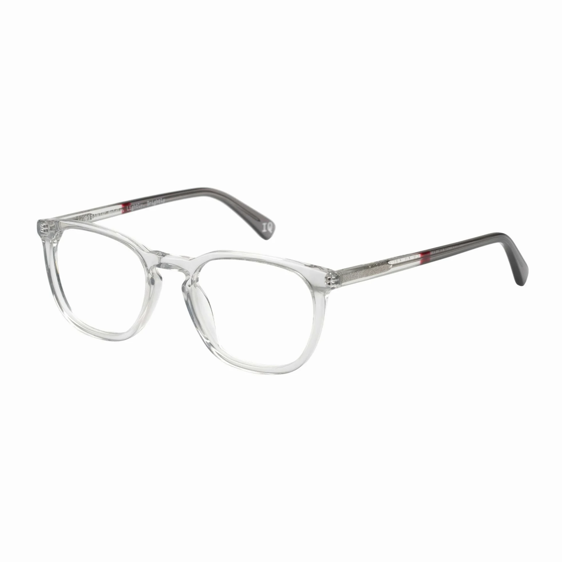 Botaniq Kwadratowe okulary octanowe w kolorze szarym dla mężczyzn, okulary z ostrością widzenia, opcjonalnie z przyciemnianymi okularami przeciwsłonecznymi lub filtrem niebieskiego światła (model BIO