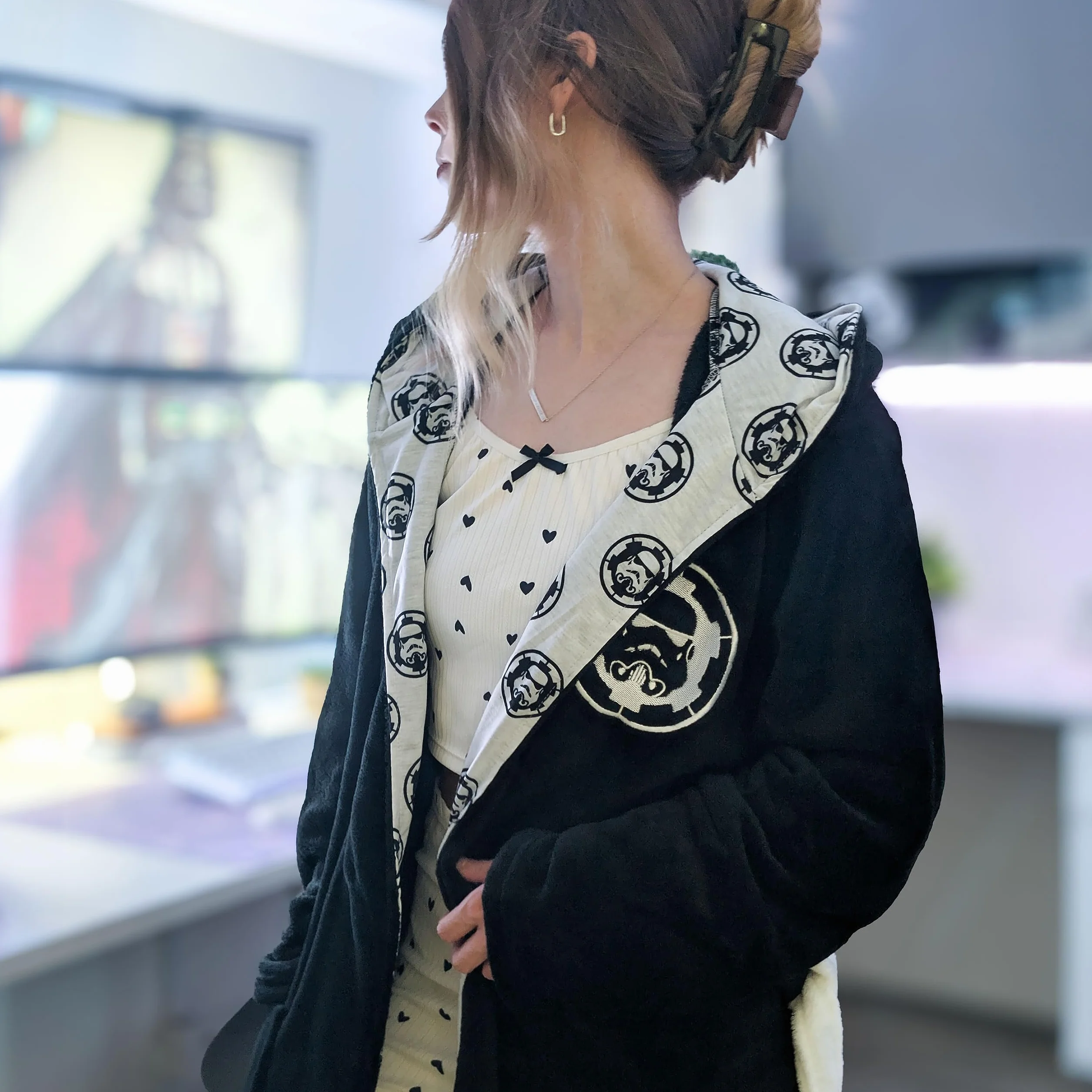 Elbenwald Star Wars - szlafrok kąpielowy 110 cm - 140 cm z kieszeniami, wielokolorowy, dla dorosłych, uniseks