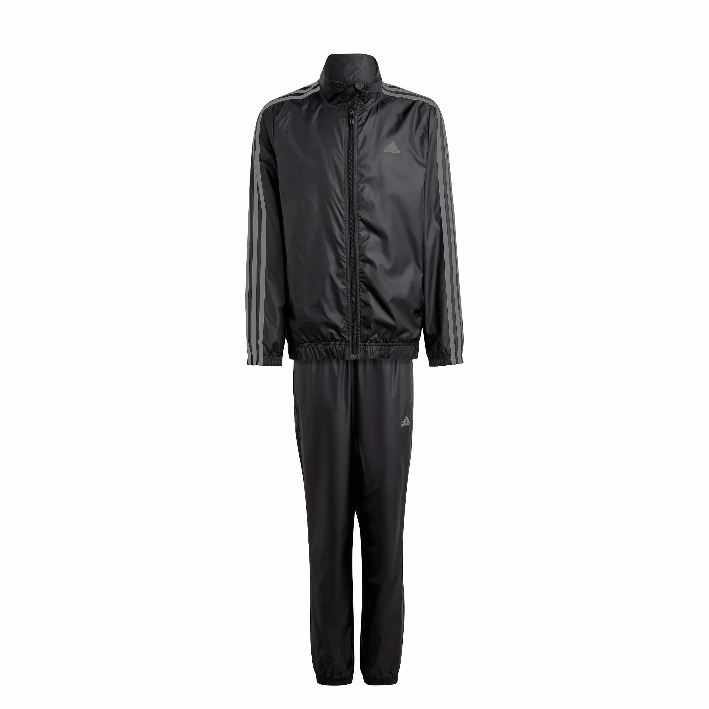 adidas Essentials 3-Stripes Woven Track Suit black/mgh solid grey 7-8 Years