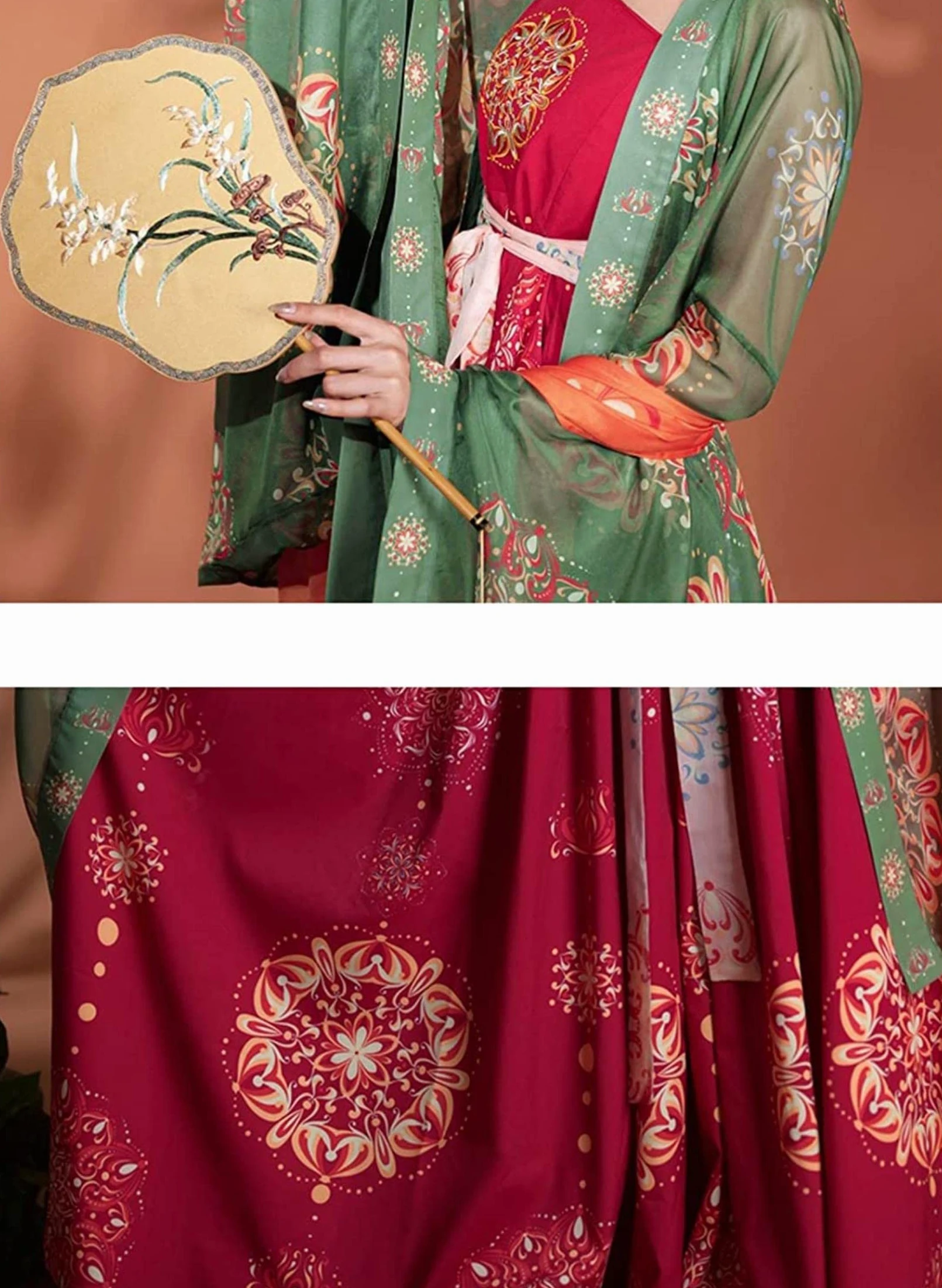 han-fu damskie starożytne han-fu tradycyjne chińskie kostiumy sukienka księżniczki spódnica wróżki Cosplay etap sukienki karnawałowe (zielony X)