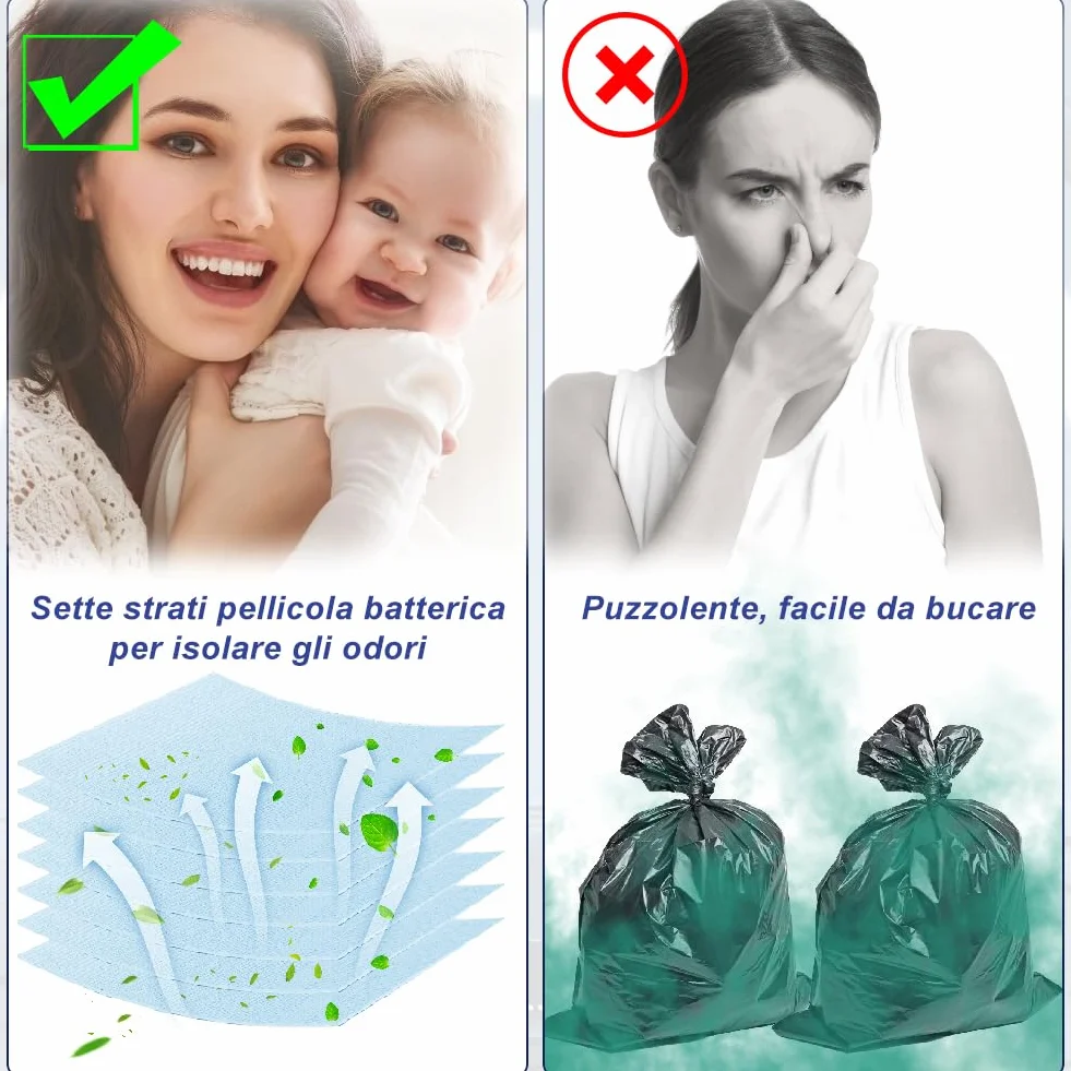 12 pojemników na pieluchy kompatybilne z tommee tippee, woreczki na pieluchy kompatybilne z Twist & Click, pieluchy, kompatybilne ze wszystkimi rodzajami