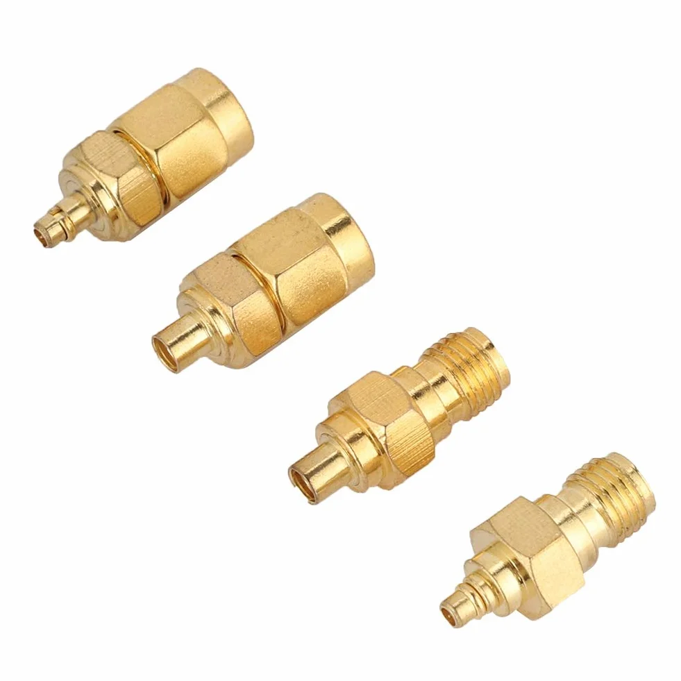 Mmcx Sma Adapter Mmcx Męski na Sma Męski Adapter 4 Sztuk Niklowany Mosiądz Mmcx na Sma Adapter 50Ohm Impedancja dla Anteny Radiowej