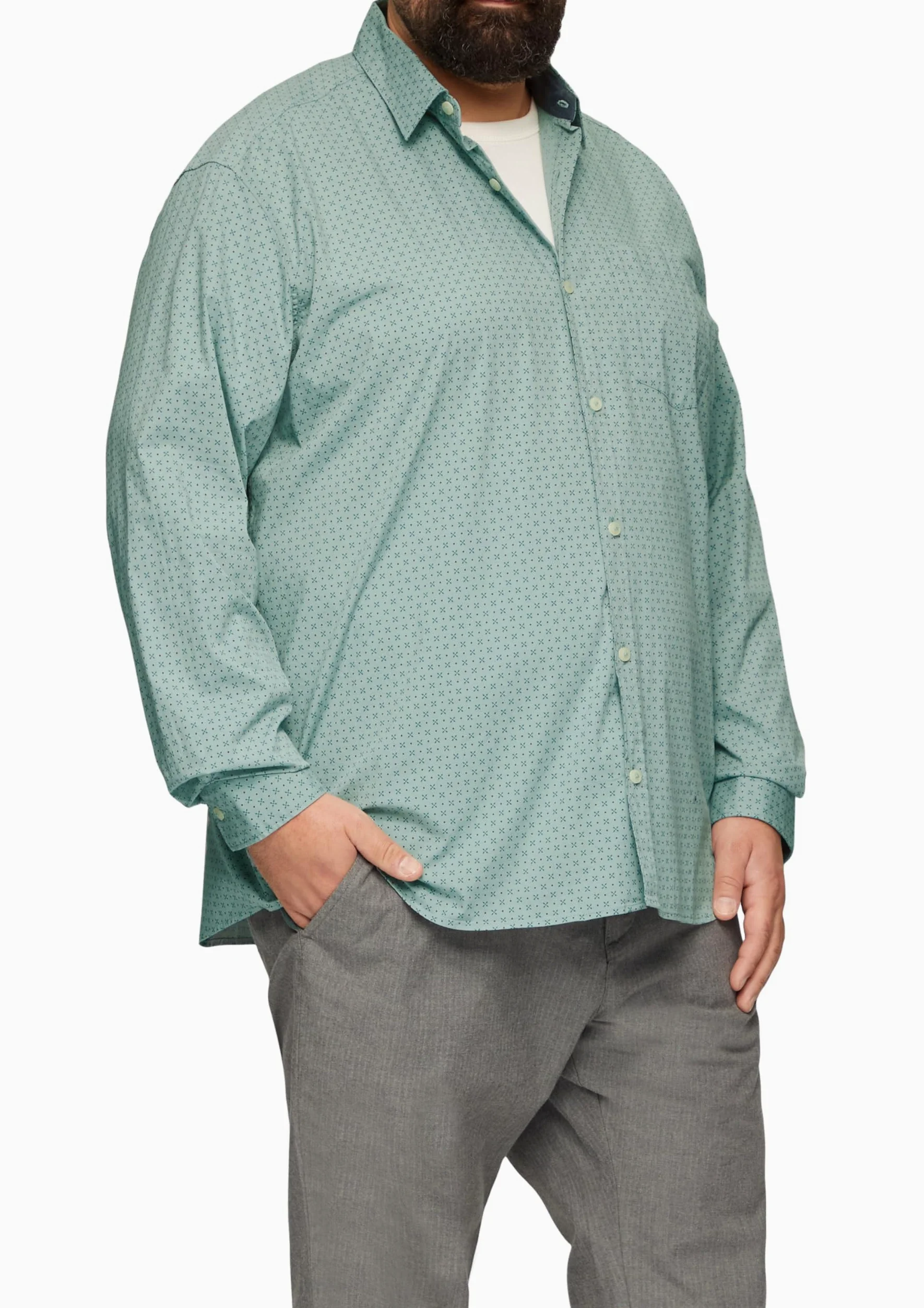 s.Oliver Big Size koszula z długim rękawem, krój slim fit, 72A5, 4XL