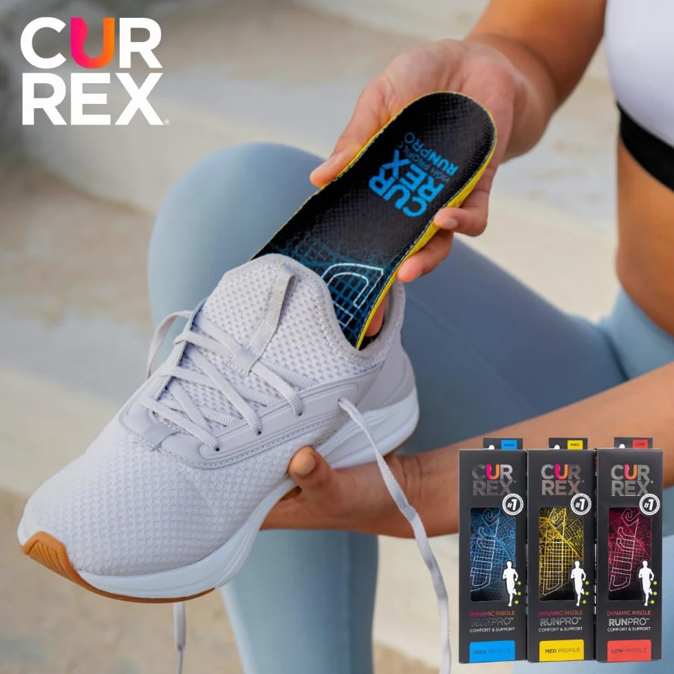 CURREX Podeszwa RunPro – odkryj swoją wkładkę dla nowego wymiaru biegania, dynamiczna wkładka, niebieska - wysoki profil, rozm. - EU 39,5-41,5 / M