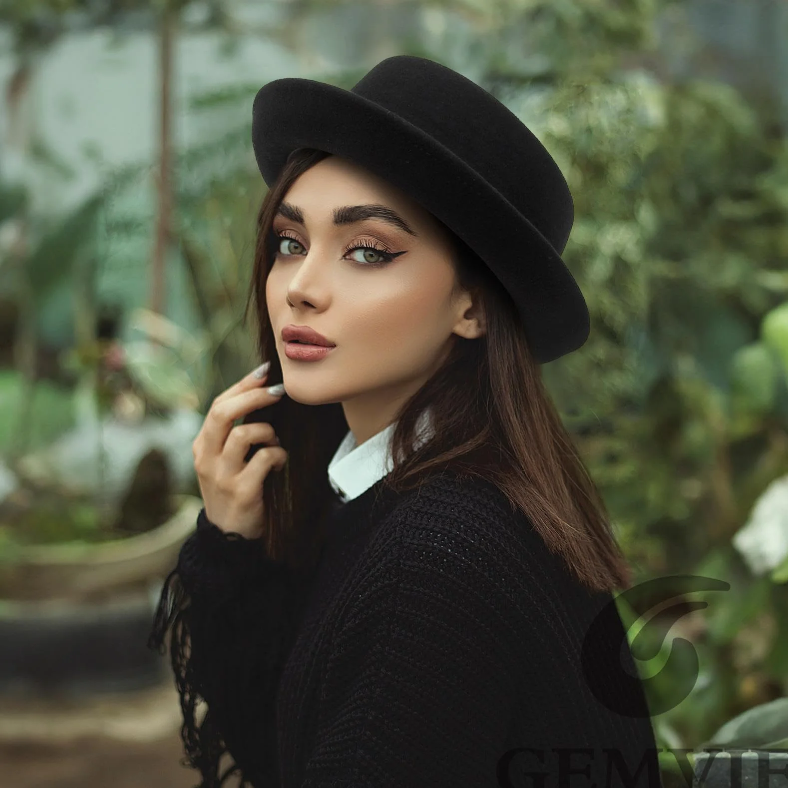 GEMVIE Kapelusz wieprzowy dla mężczyzn i kobiet 100% filcowy wełniany kapelusz Fedora Trilby czarny dorosły unisex kapelusze porkpie, Czarny + retro pasek, Rozmiar uniwersalny