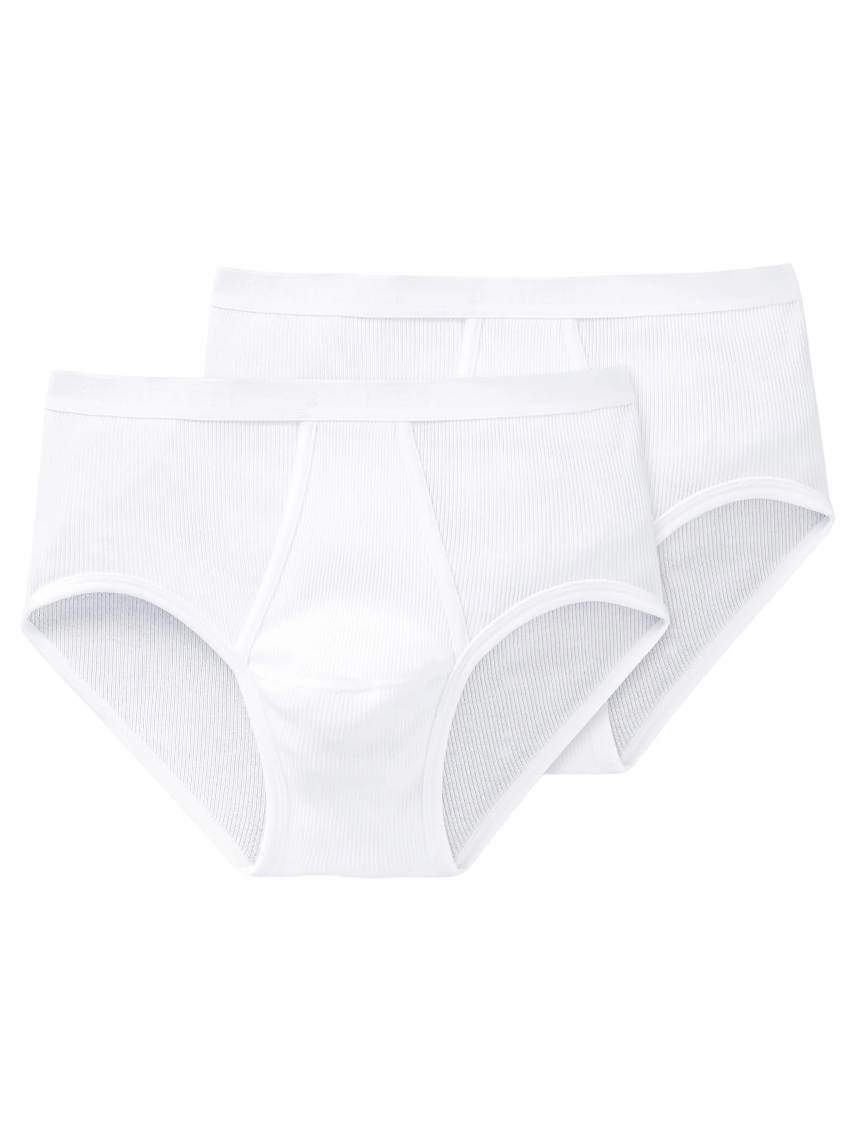 Schiesser Męskie Slipy Sportowe 2 Sztuki Biały 4XL