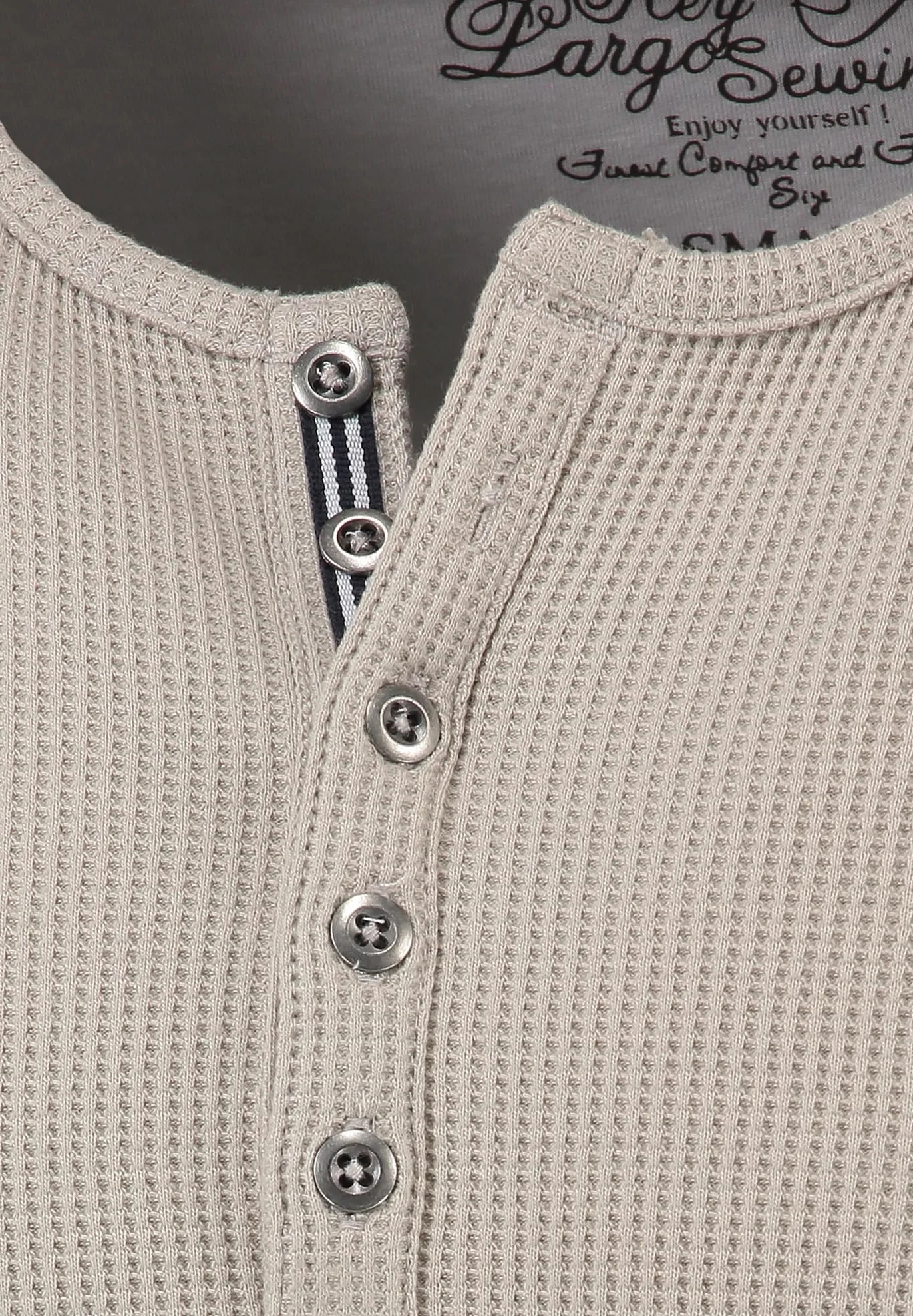 KEY LARGO Męska bluza Sandro Button, Dove Grey (1123), XXL