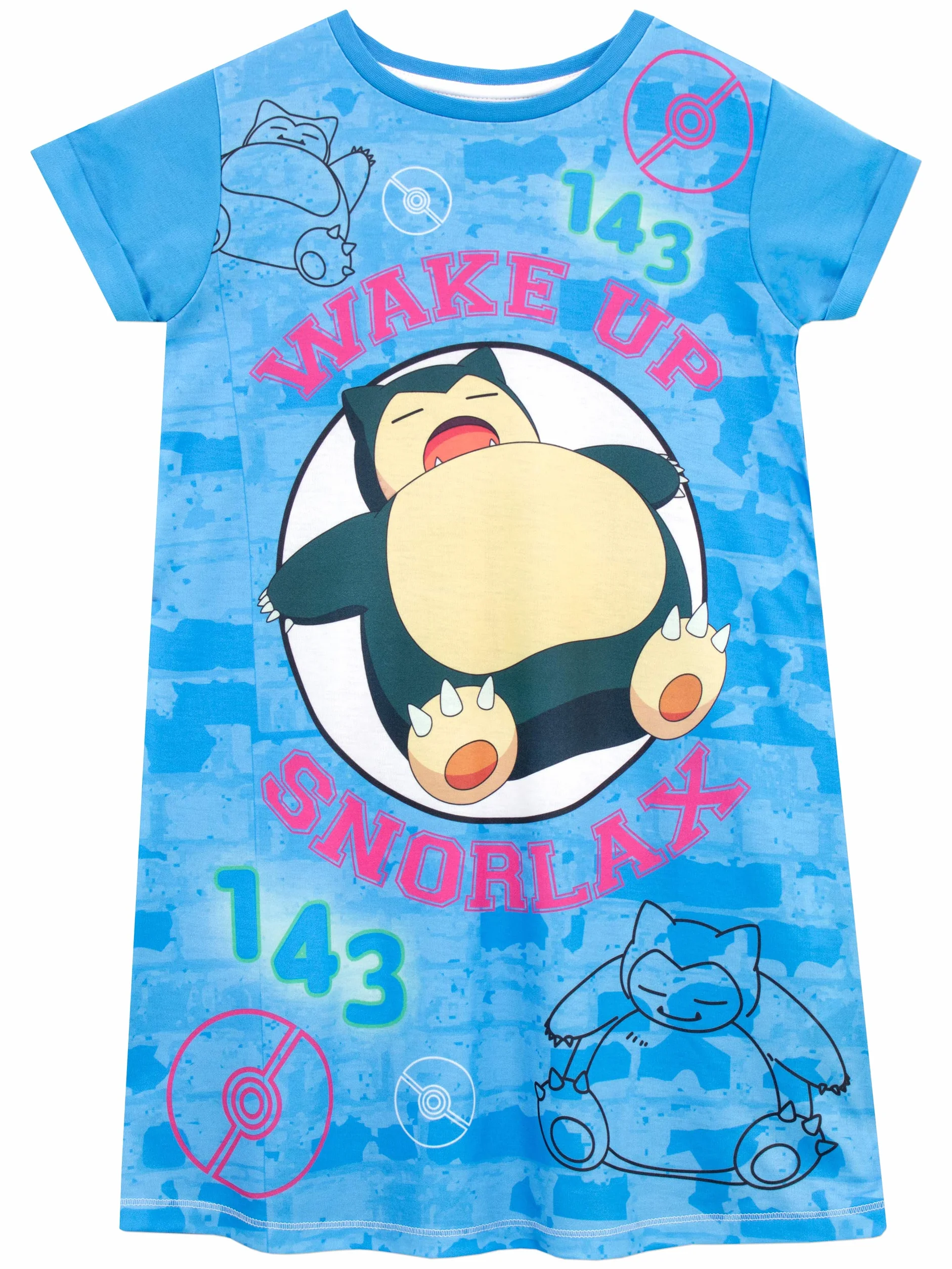 Pokémon - Koszula nocna - Snorlax - Dziewczyna - Świeci w ciemności
