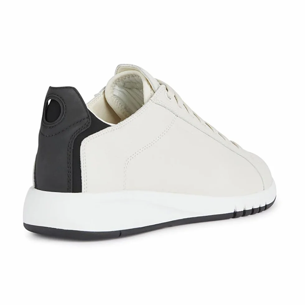 Geox Męskie buty sportowe U AERANTIS A, białe/czarne, 44 EU, biały/czarny, 44 EU