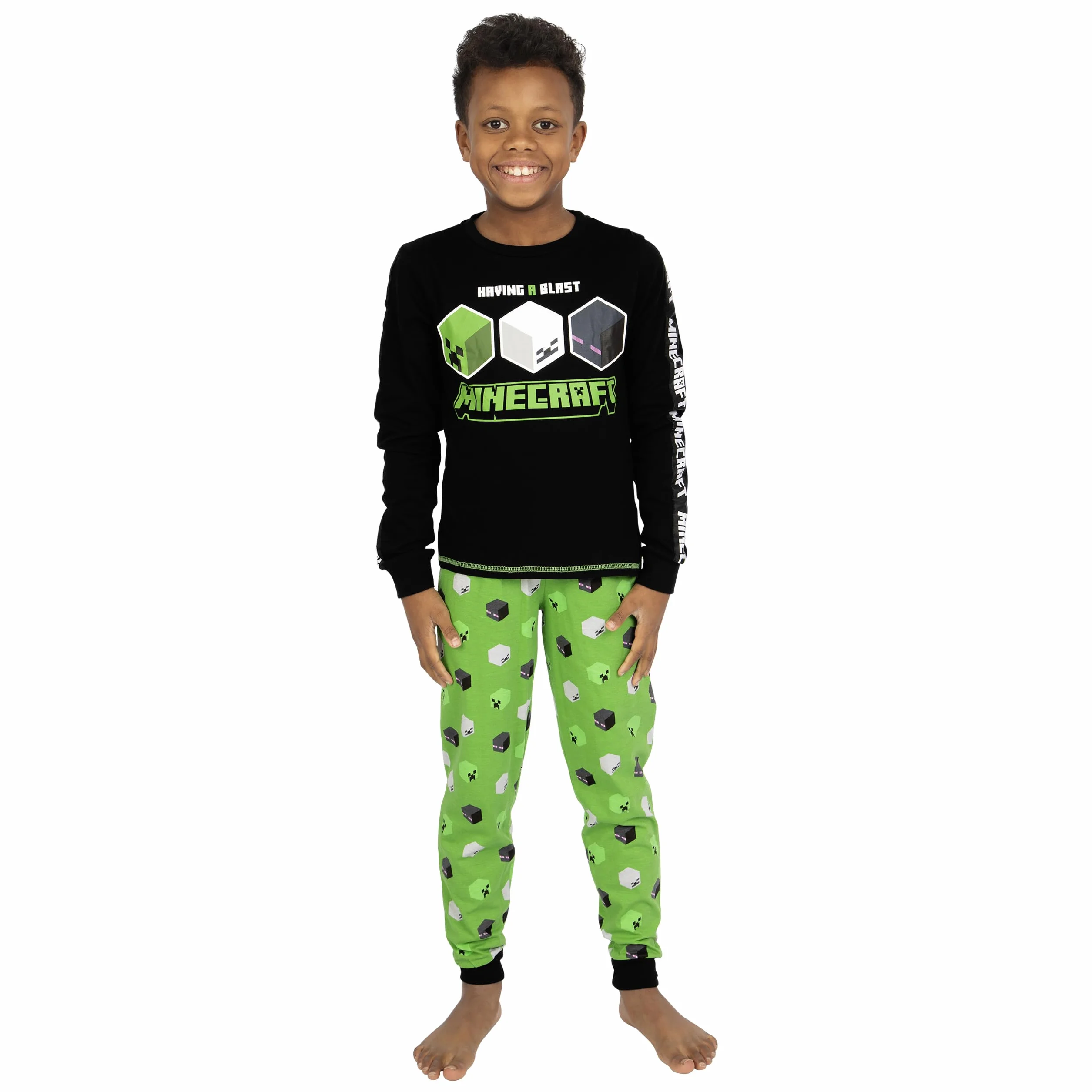 Piżamy Minecraft Creeper Dla Chłopców Zestawy Piżam Gamer