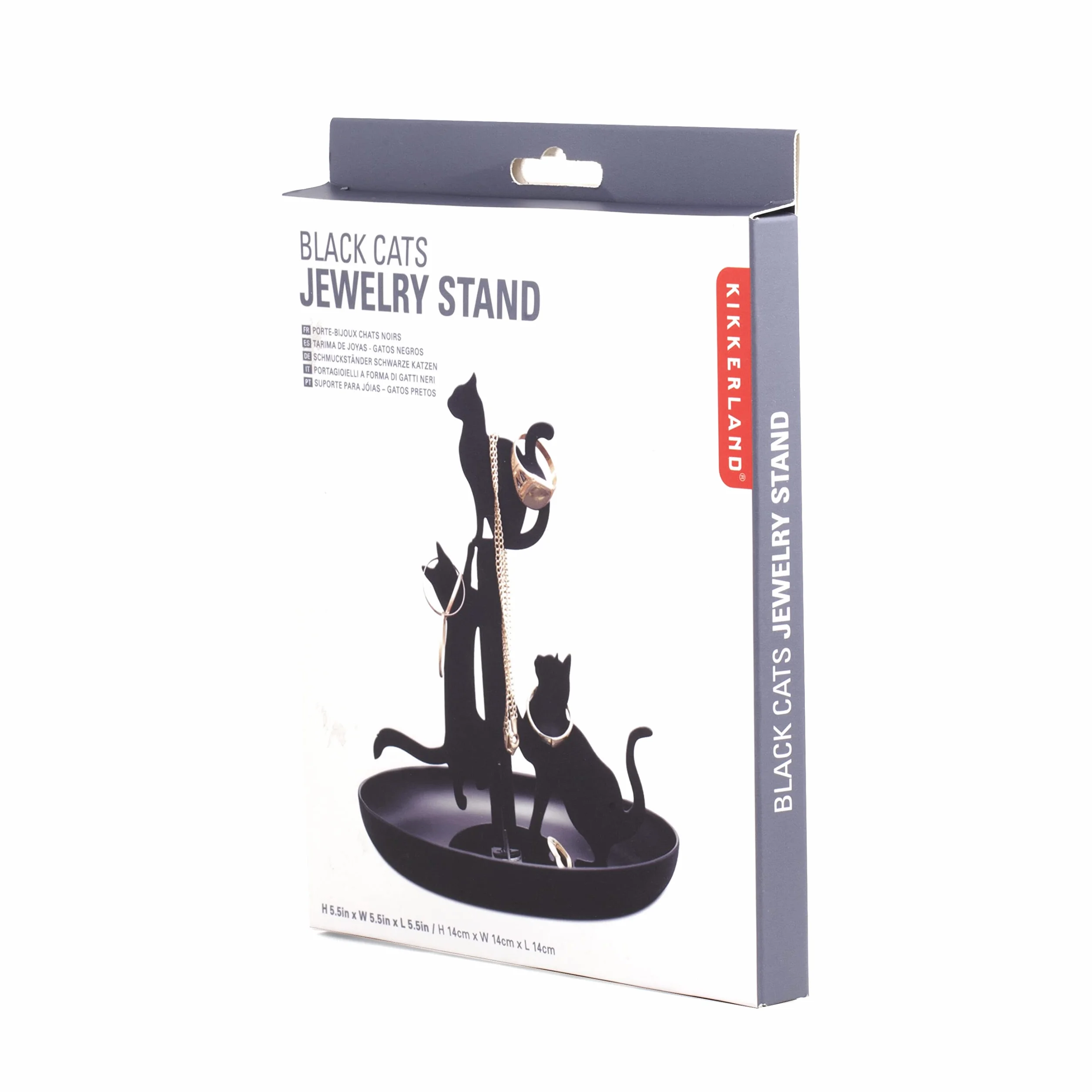 Kikkerland Black Cats Jewelry Stand