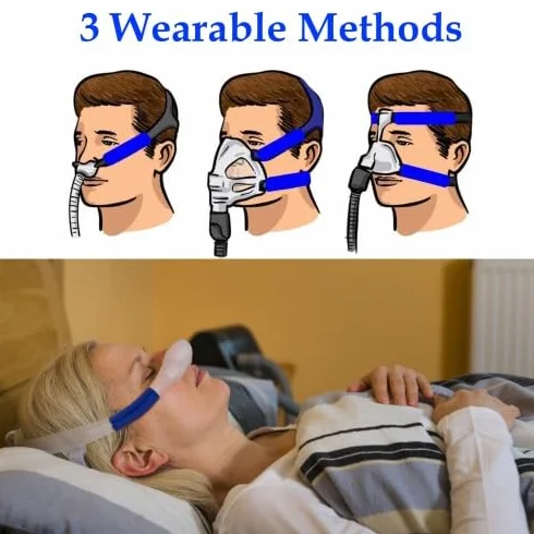 Osłony CPAP, podkładki na twarz CPAP, podkładki na twarz CPAP, wkładki zapewniające komfort CPAP, wygodne podkładki na pasek CPAP, 6 szt. wielokrotnego użytku wkładki do pasków CPAP