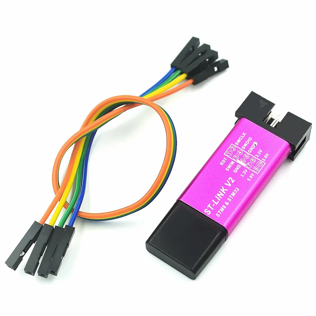 Link V2 Mini STM8 STM32 Simulator Pobierz Programowanie Programatora z OsłOną Cable (Losowy)