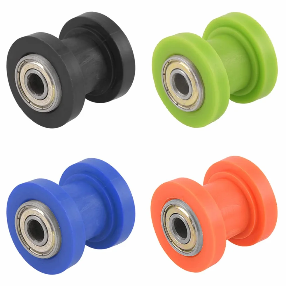 8mm koło pasowe napinaczowe wałek łańcuchowy MoreChioce prowadnica koła napinacza z tworzywa sztucznego do motocykla Dirt Bike Enduro,czarny